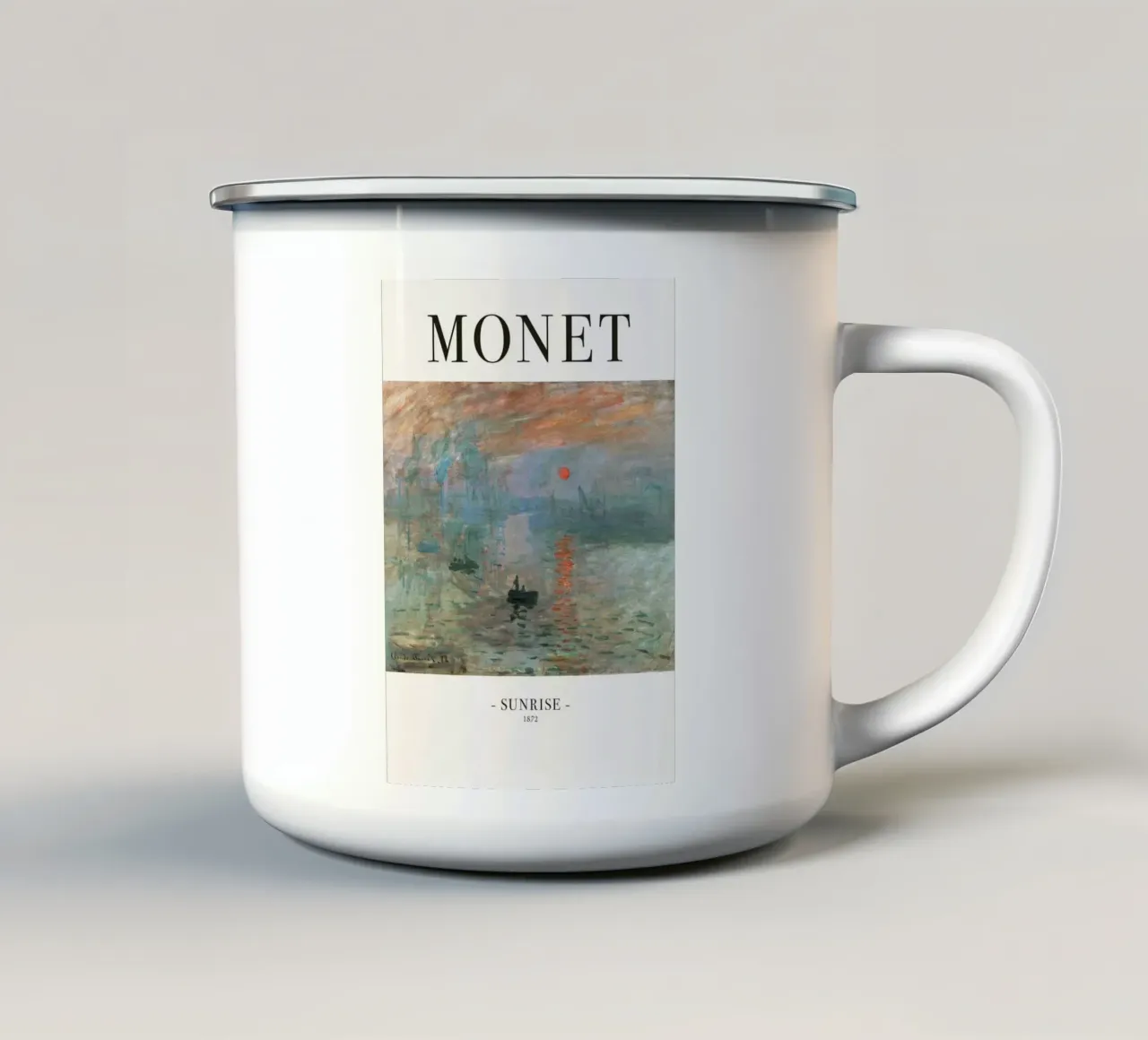 Monet - Sunrise tazza in smalto da Trending Art Company