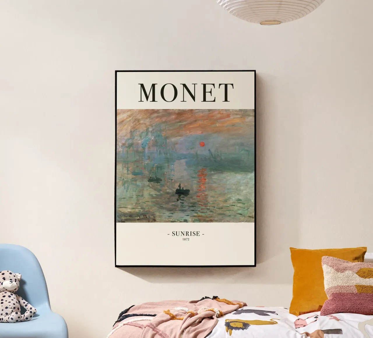 Monet - Sunrise acryl van Trending Art Company