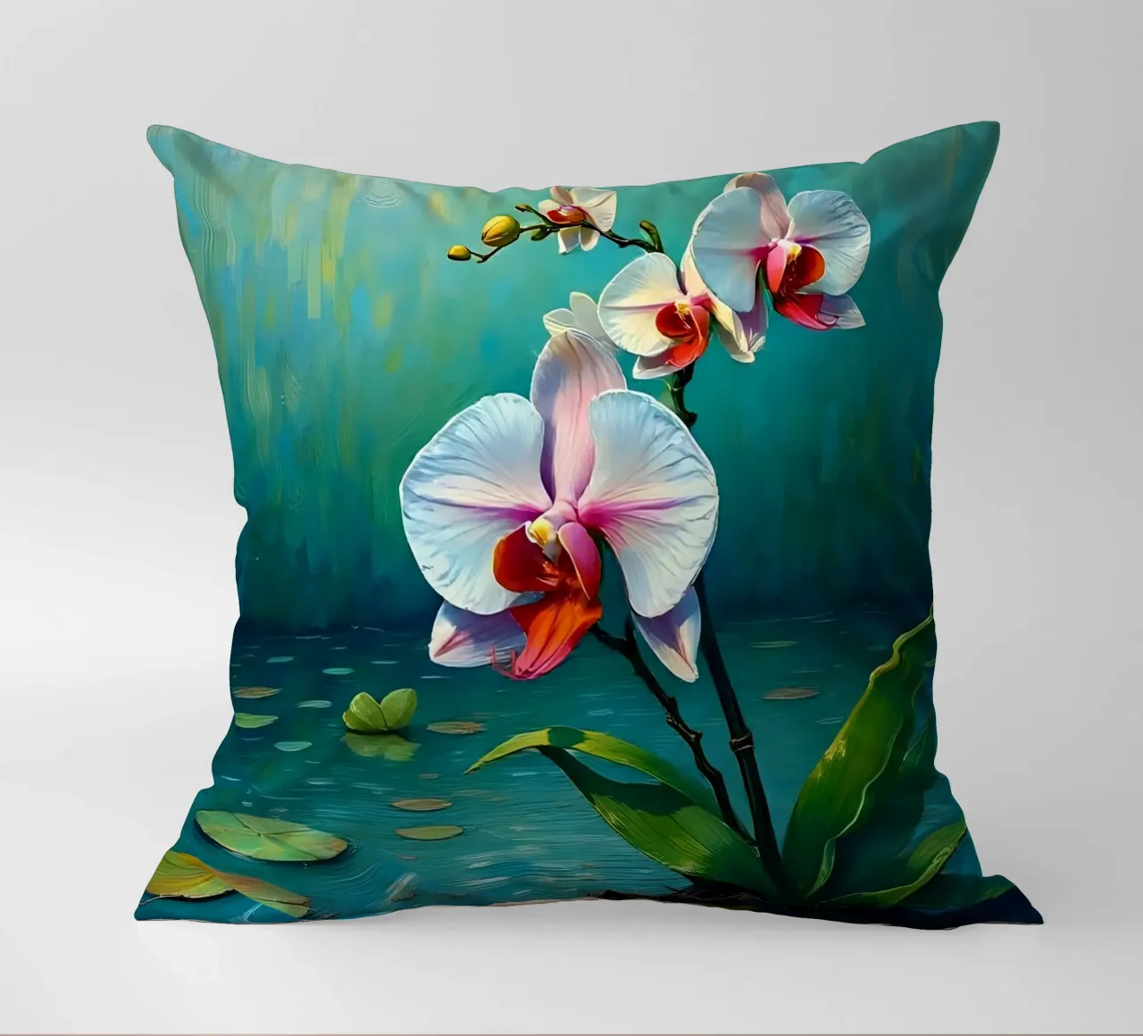 Stile_orchidea_B_2 cuscino da Farb- und Blütenzauber by LK