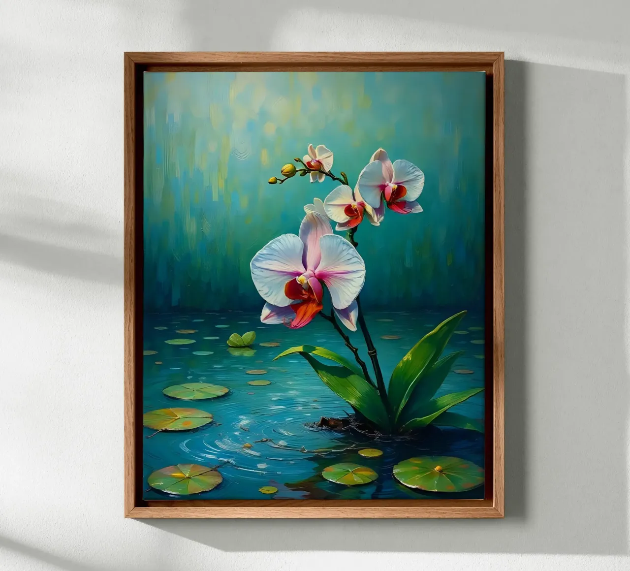 Stile_orchidea_B_2 tela con Cornice a cassetta da Farb- und Blütenzauber by LK