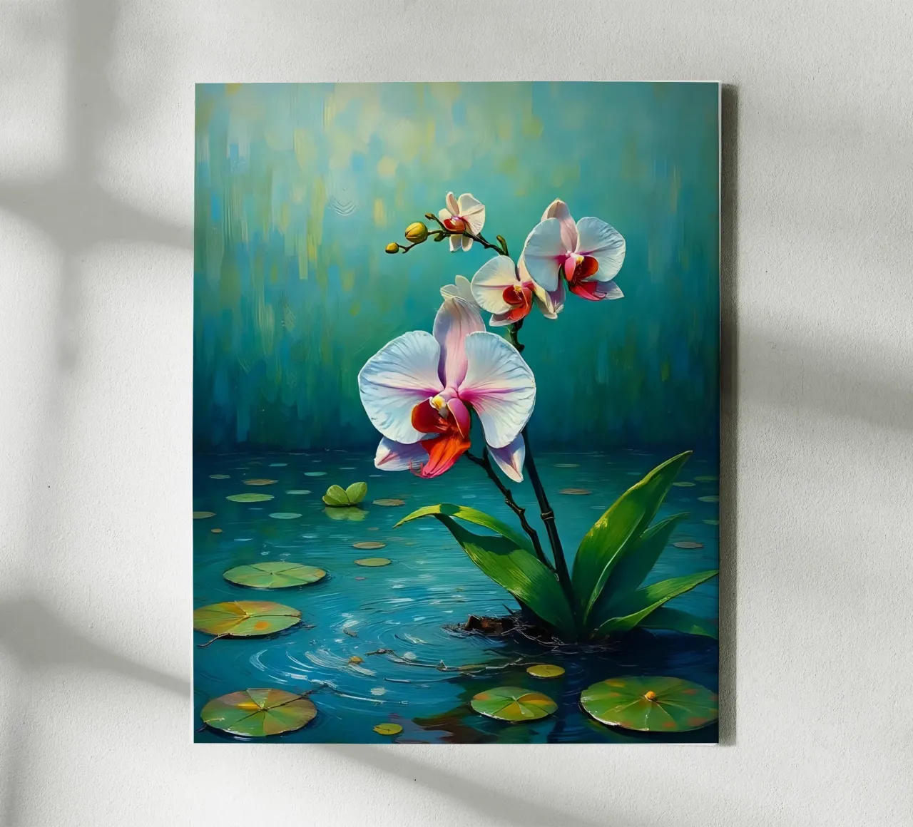 Stile_orchidea_B_2 tela con Cornice a cassetta da Farb- und Blütenzauber by LK
