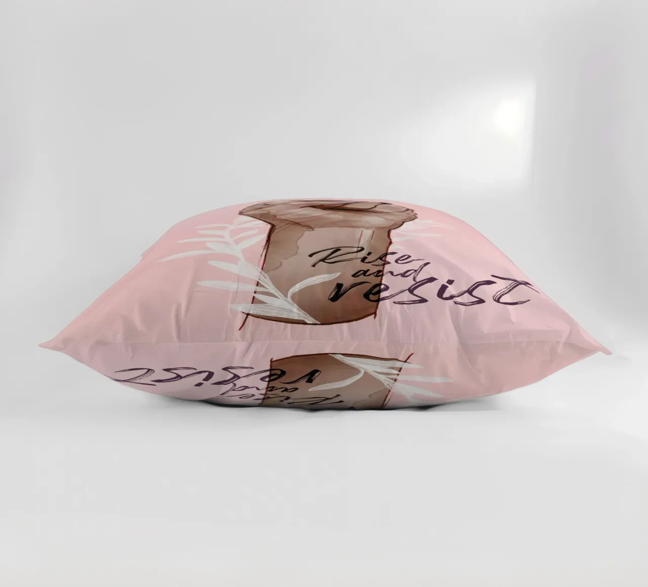 Rise and Resist decorative cushion by Ina Stanimirova