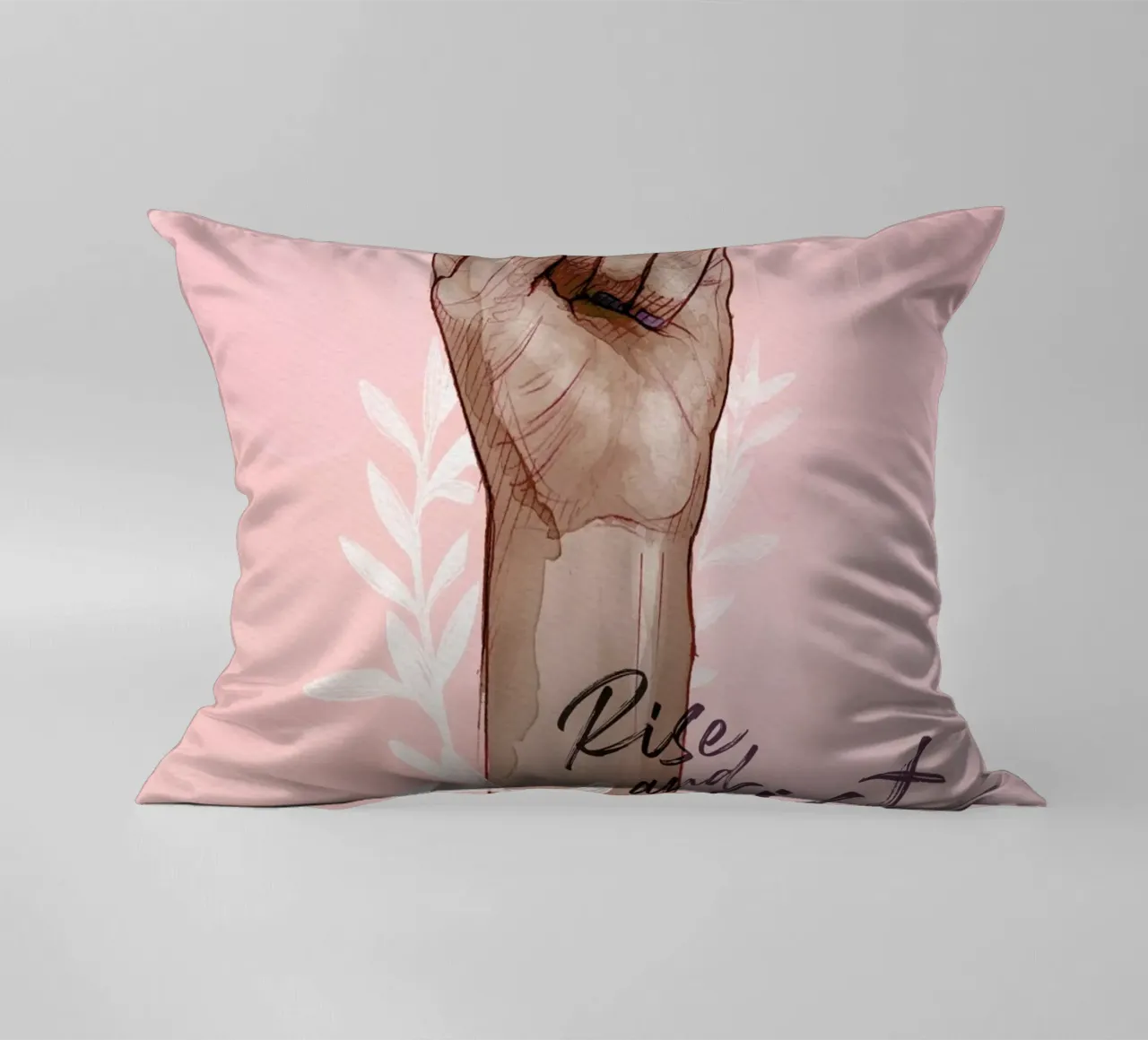Rise and Resist decorative cushion by Ina Stanimirova