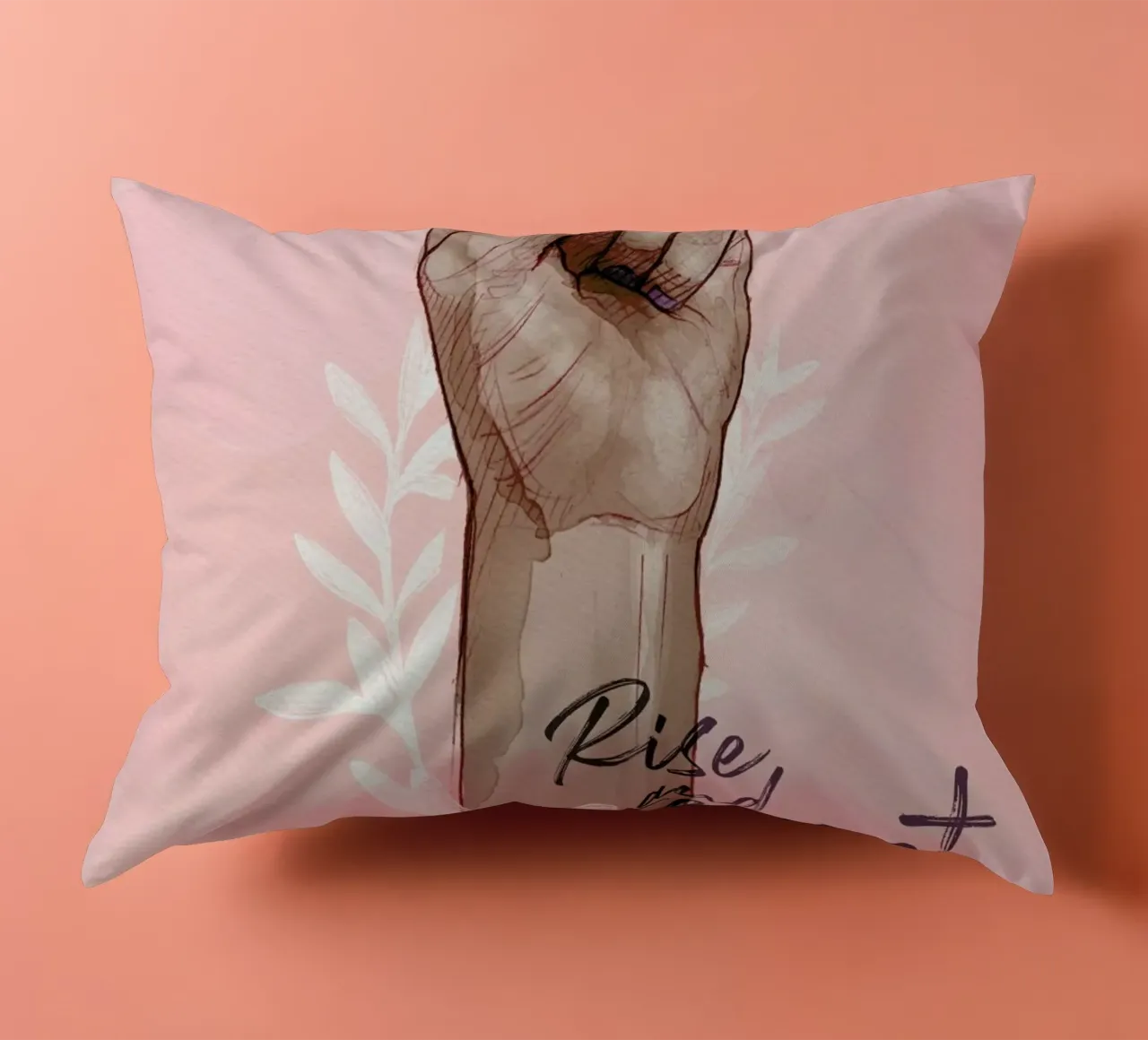 Rise and Resist decorative cushion by Ina Stanimirova