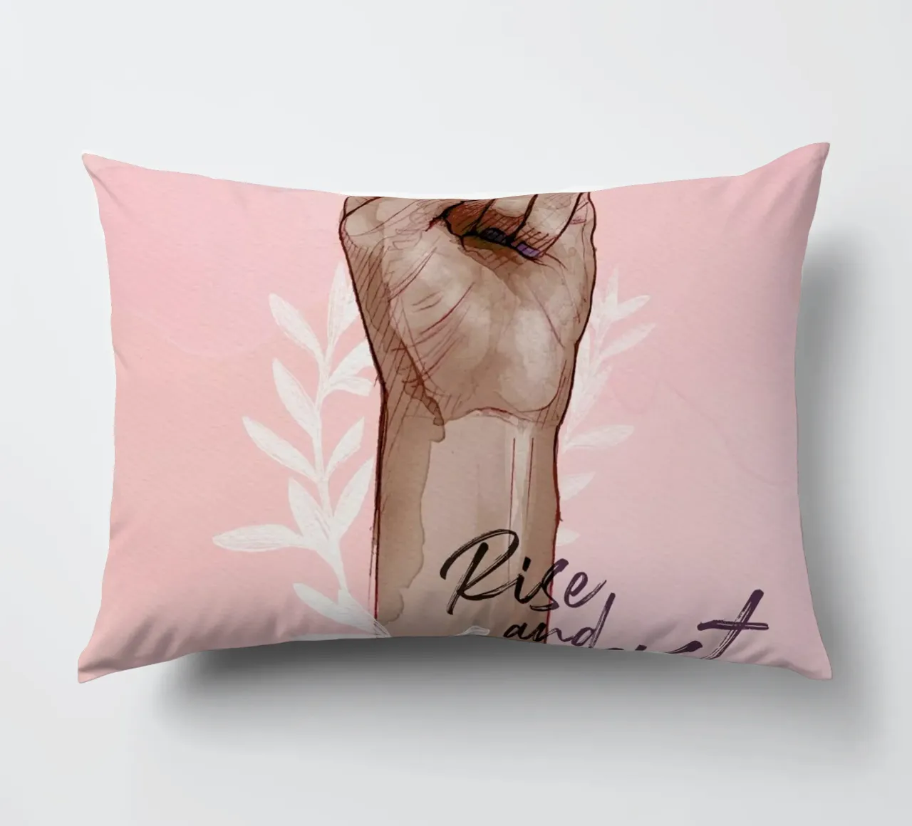 Rise and Resist decorative cushion by Ina Stanimirova