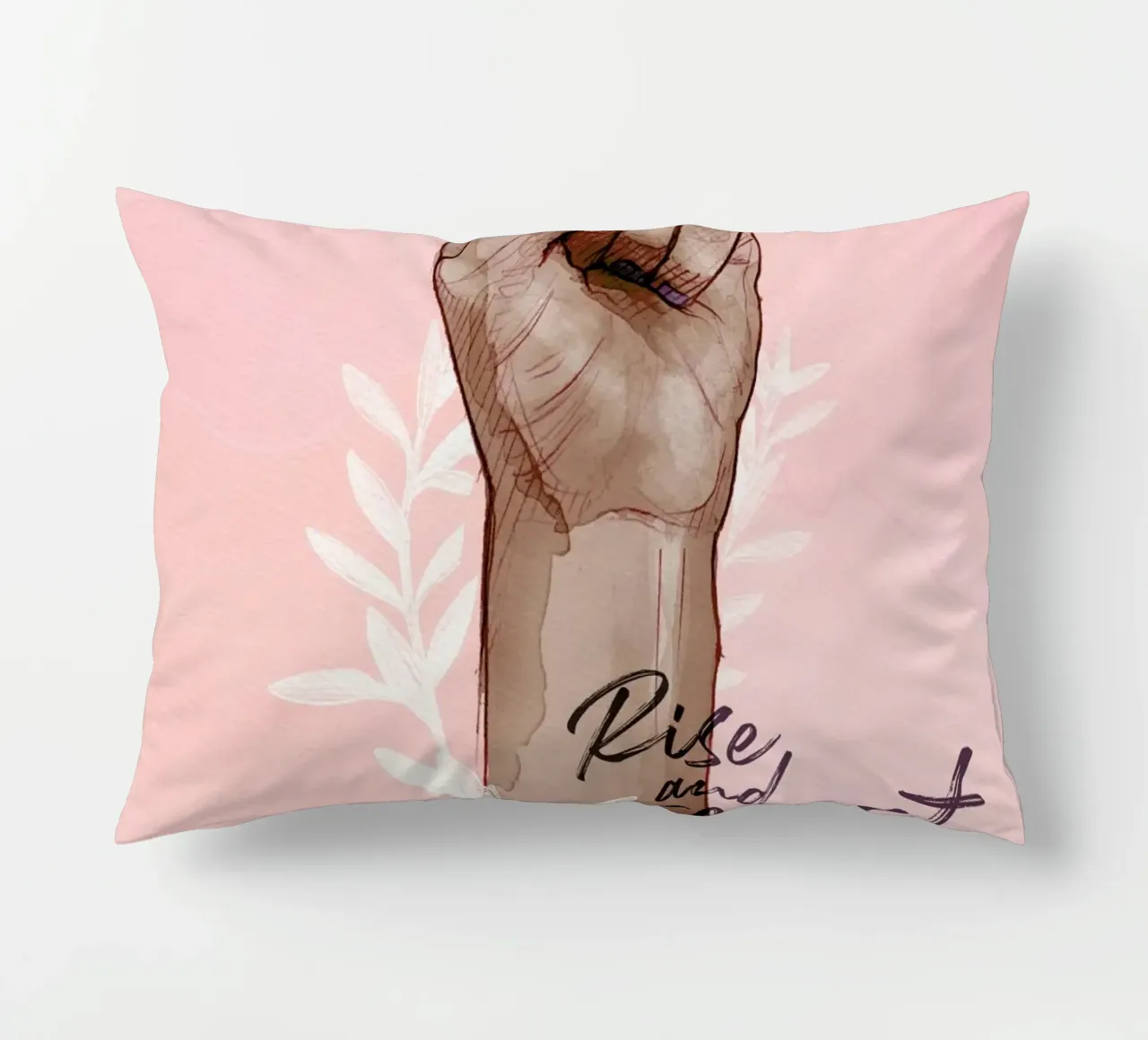 Rise and Resist decorative cushion by Ina Stanimirova