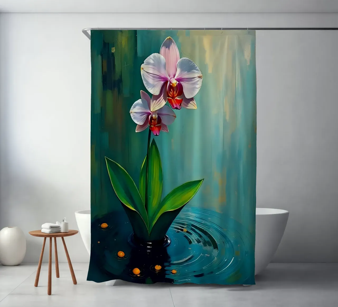 Stile_orchidea_B_3 tenda da doccia da Farb- und Blütenzauber by LK