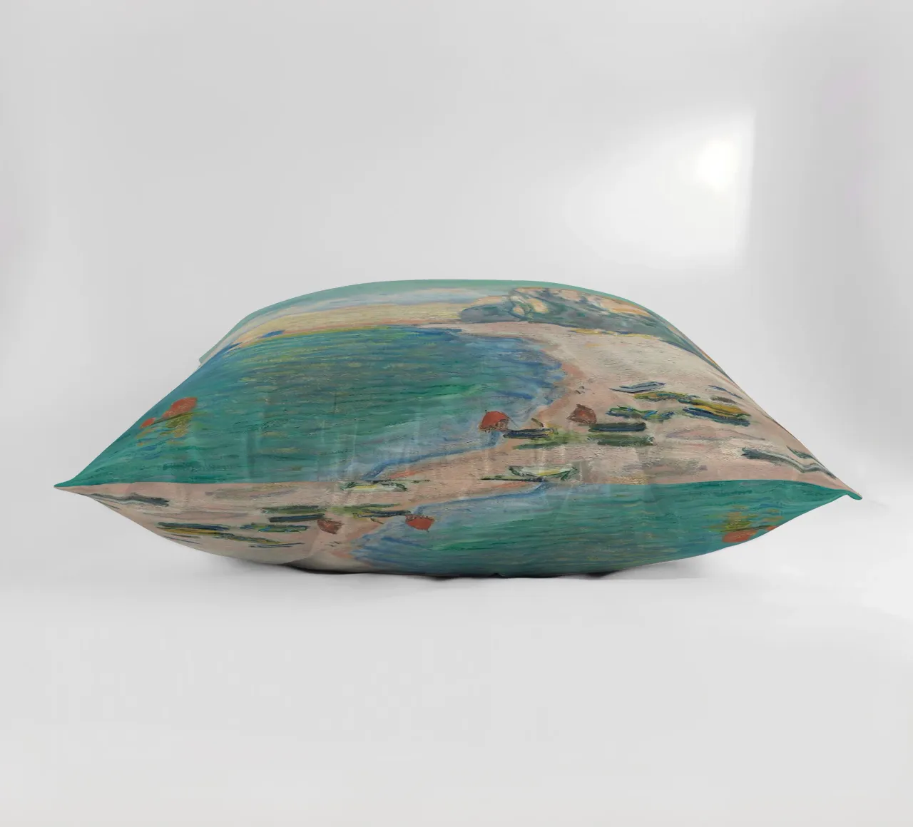 Claude Monet - Beach cuscino da Trending Art Company