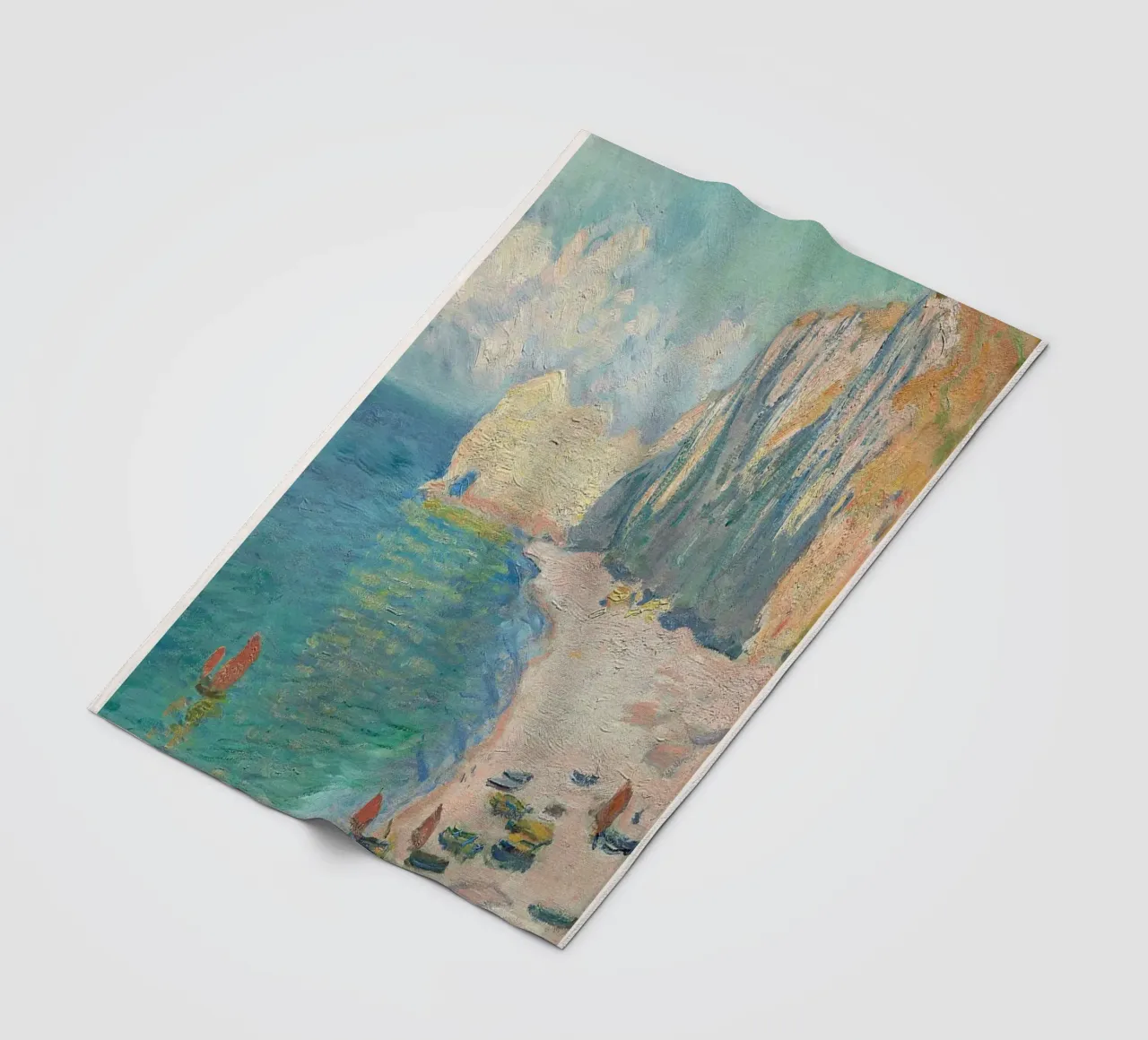 Claude Monet - Beach coperta in pile da Trending Art Company