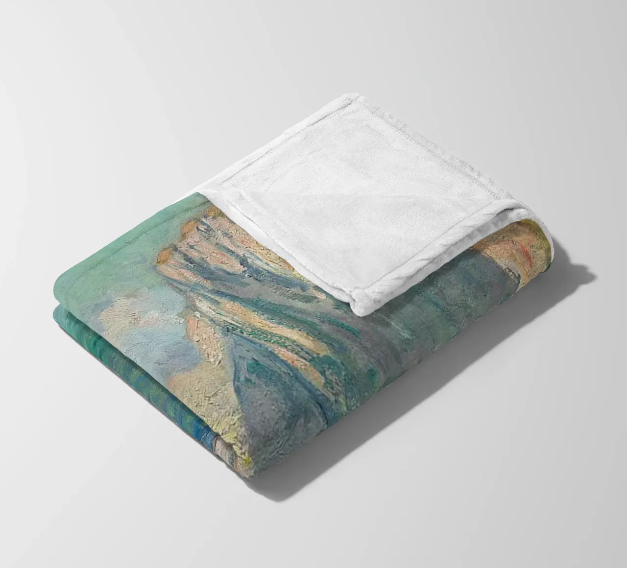 Claude Monet - Beach coperta in pile da Trending Art Company
