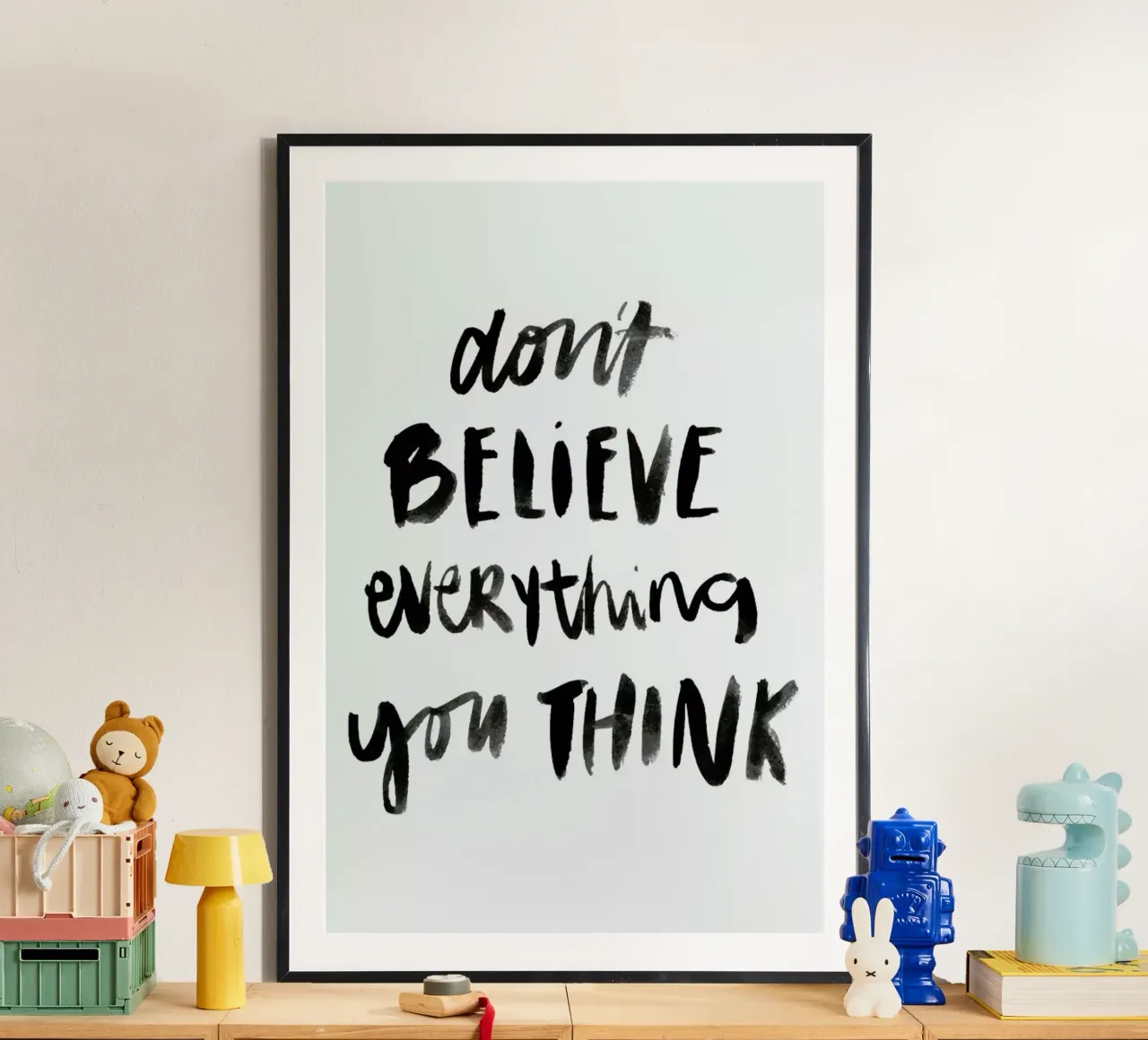 Dont Believe poster con telaio in alluminio da Dead Language