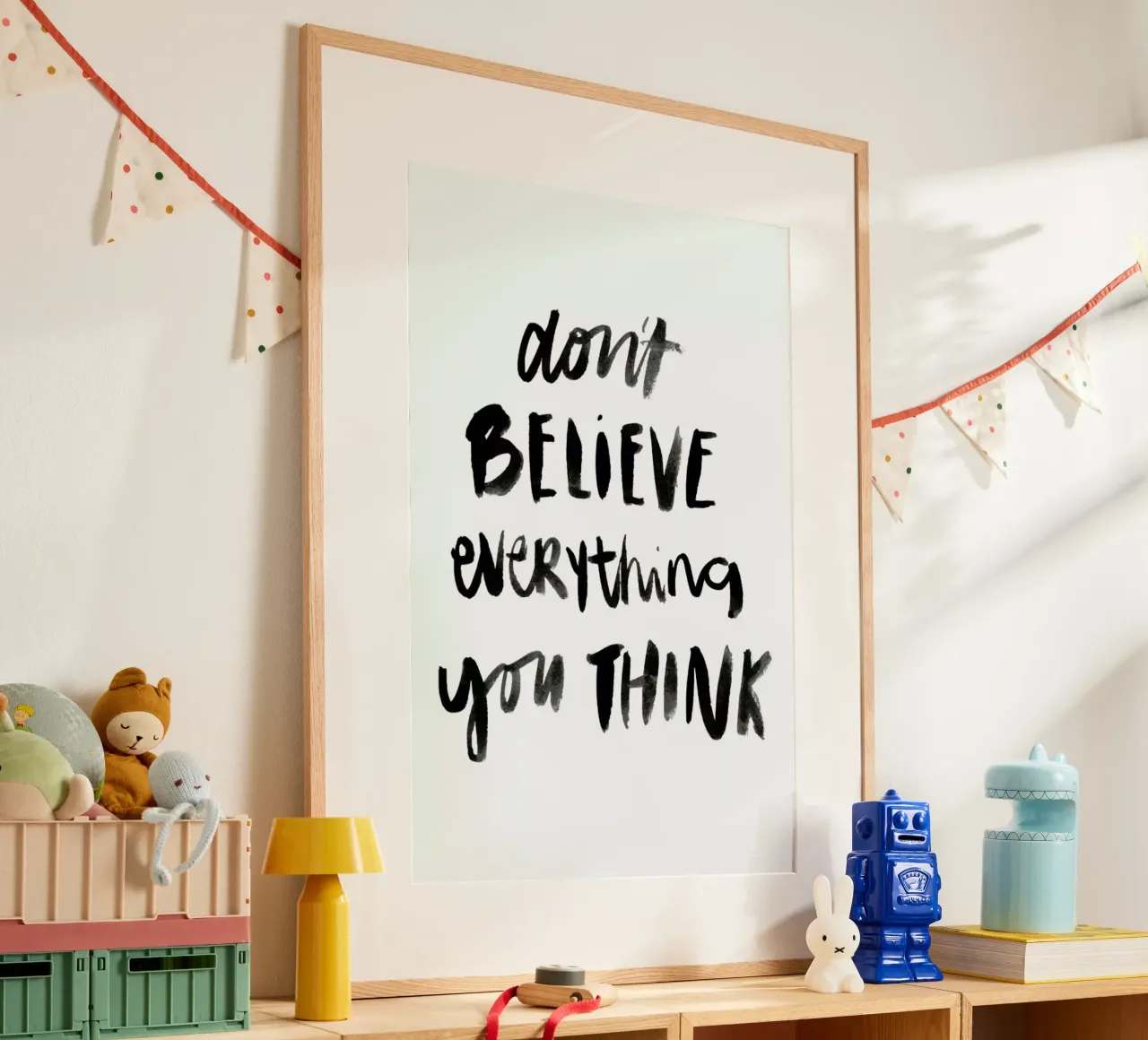 Dont Believe poster con telaio in alluminio da Dead Language