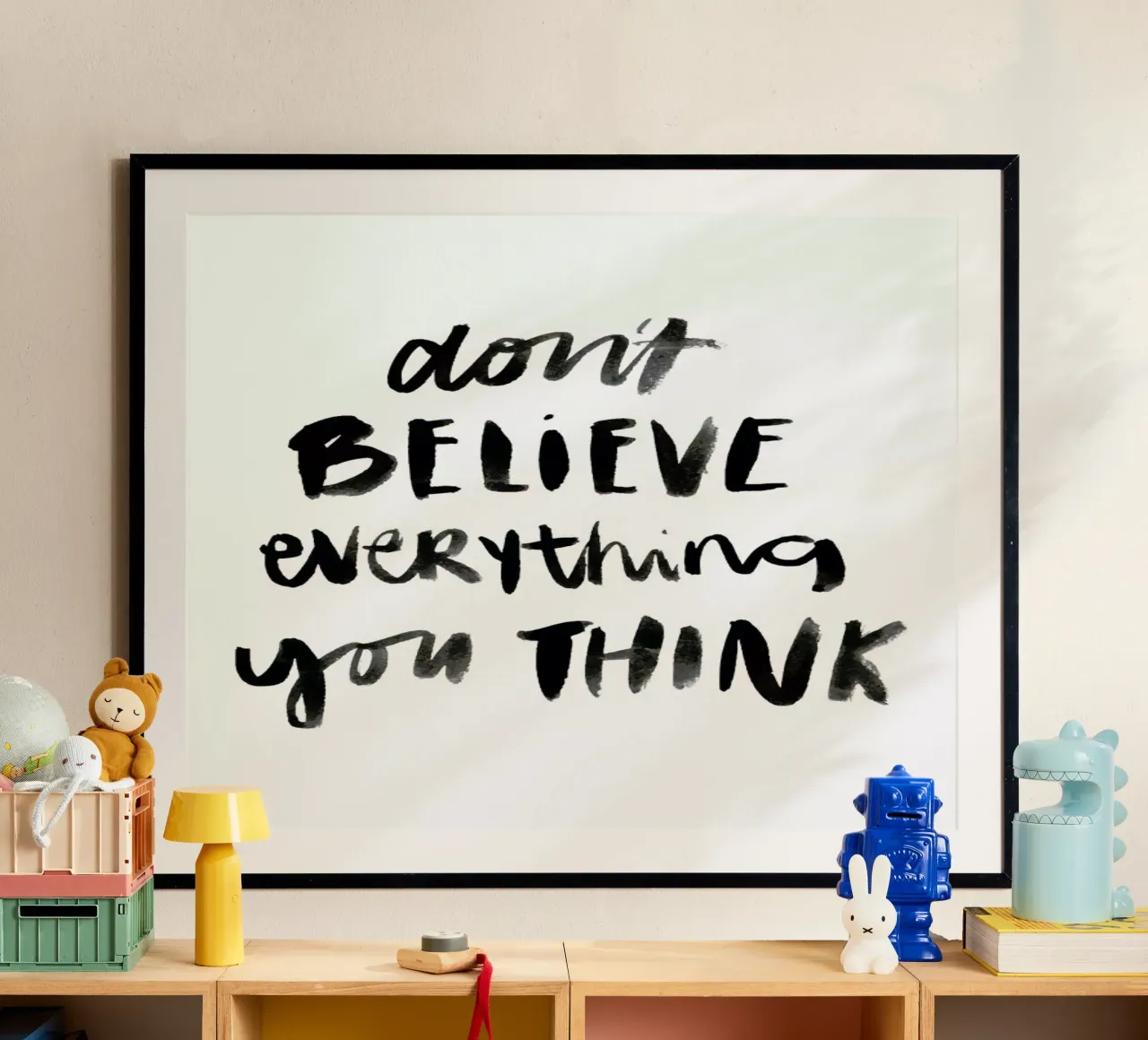 Dont Believe poster con telaio in alluminio da Dead Language