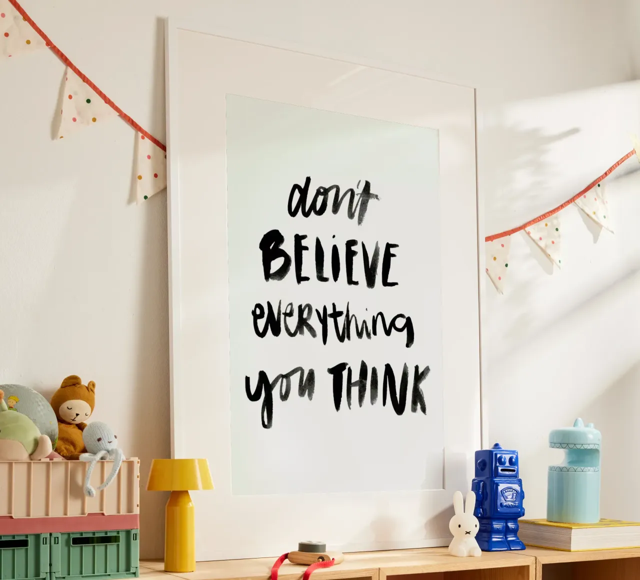 Dont Believe poster con telaio in alluminio da Dead Language