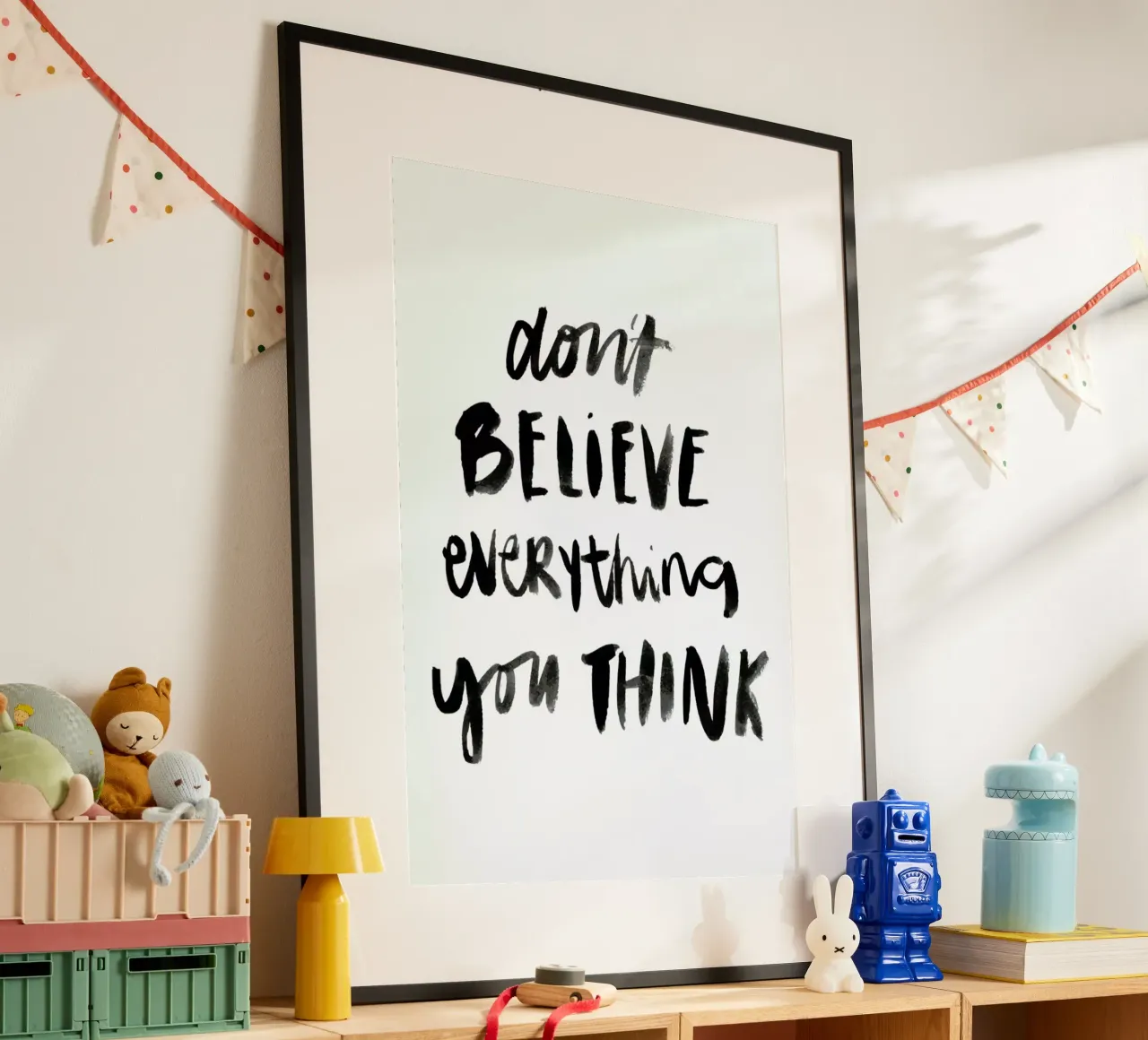 Dont Believe poster con telaio in alluminio da Dead Language