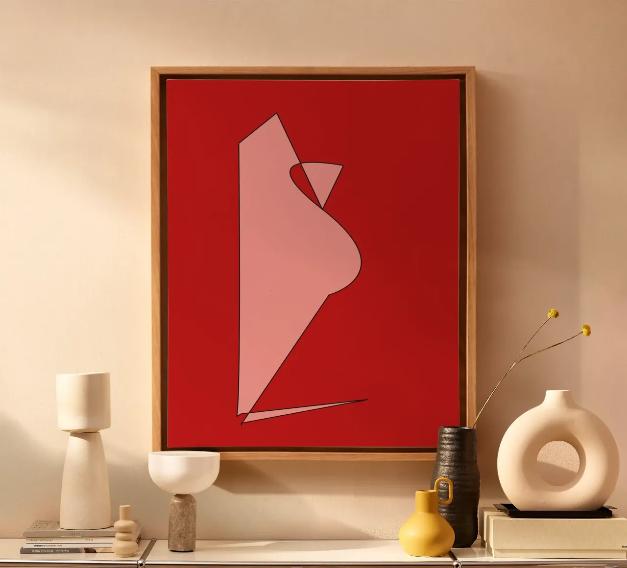 Abstract1307 canvas with Floater frame by WALLART-Peter Lorenz