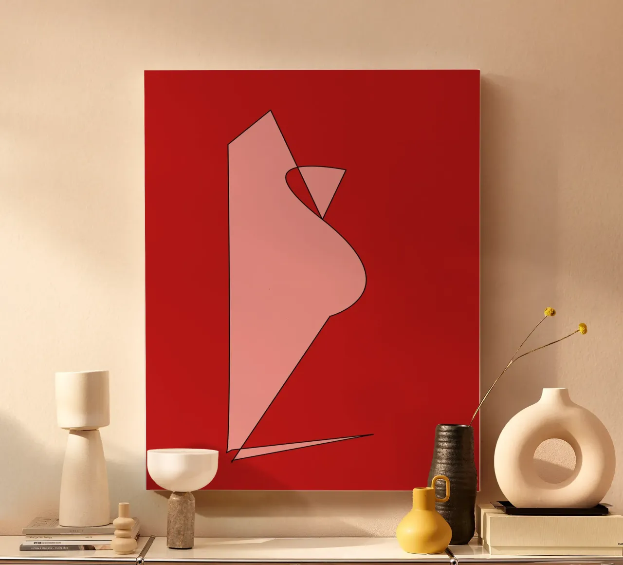 Abstract1307 canvas with Floater frame by WALLART-Peter Lorenz