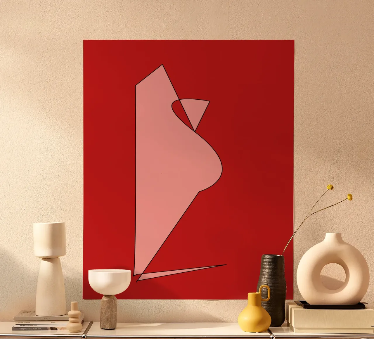 Abstract1307 Poster mit Kunststoffrahmen von WALLART-Peter Lorenz