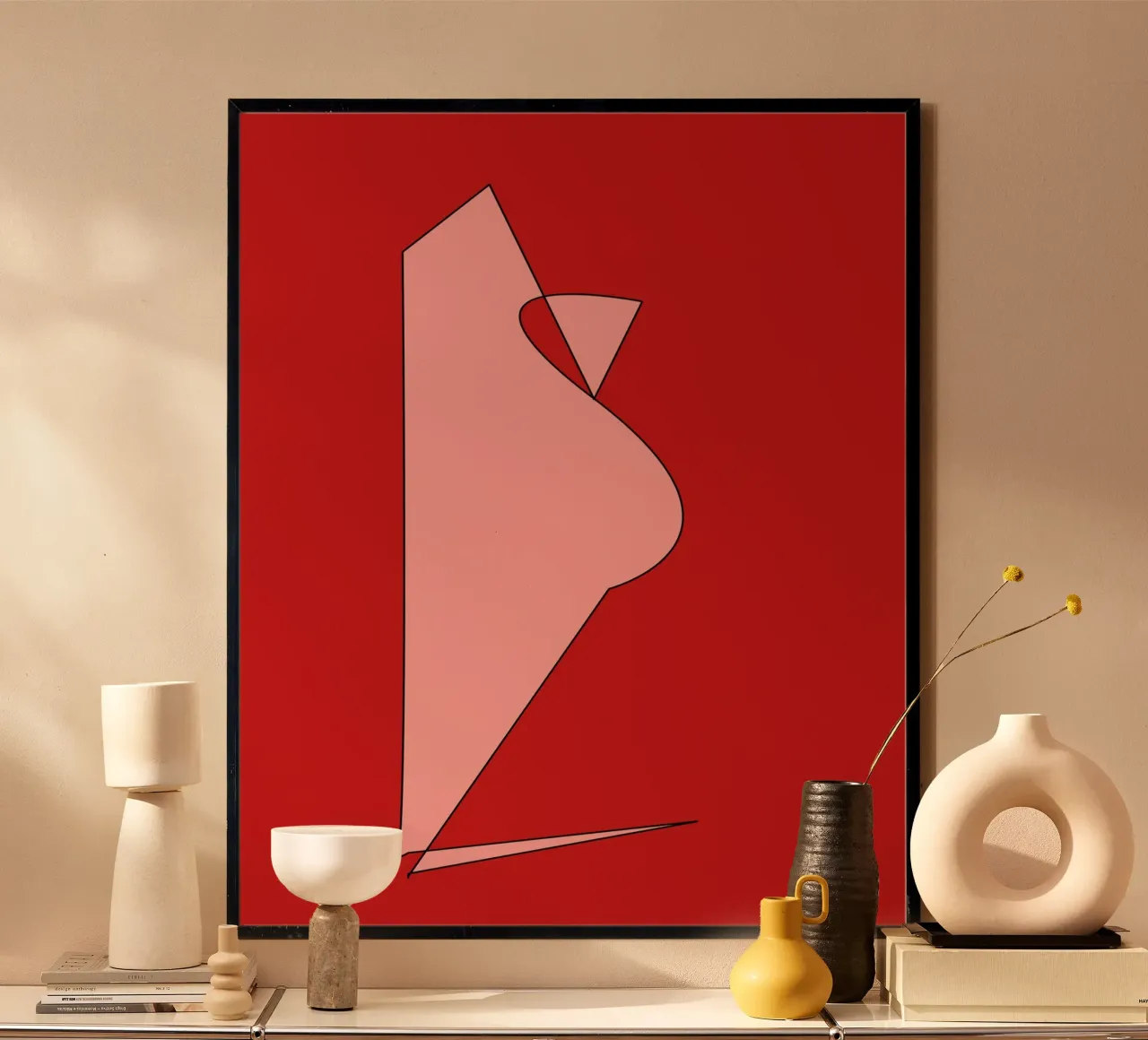 Abstract1307 Poster mit Kunststoffrahmen von WALLART-Peter Lorenz
