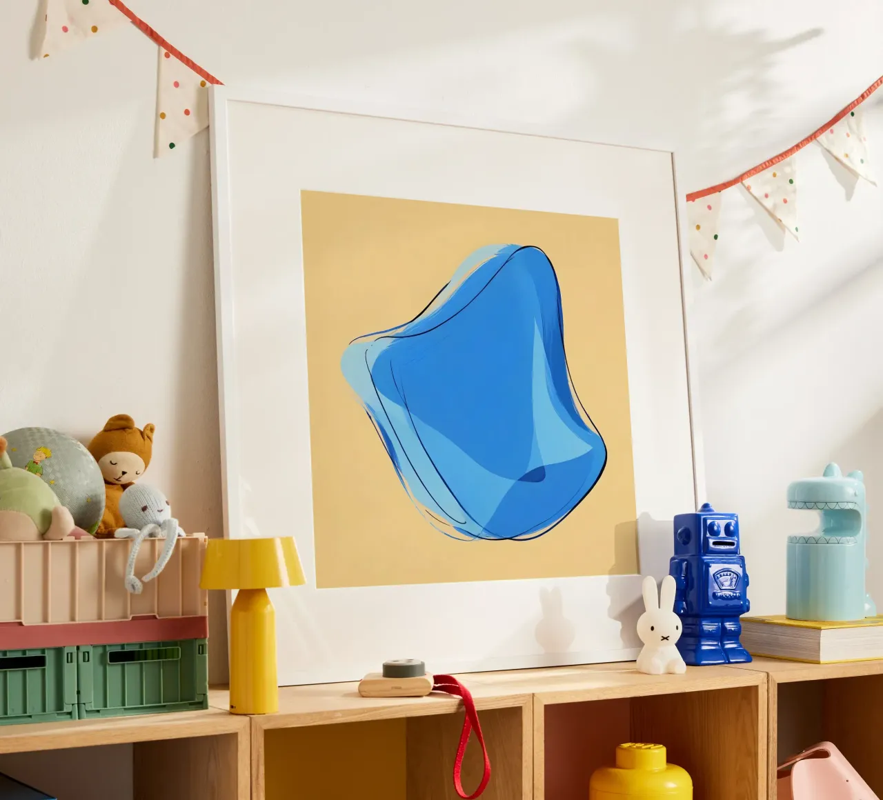 Abstract1210 poster con telaio in alluminio da WALLART-Peter Lorenz