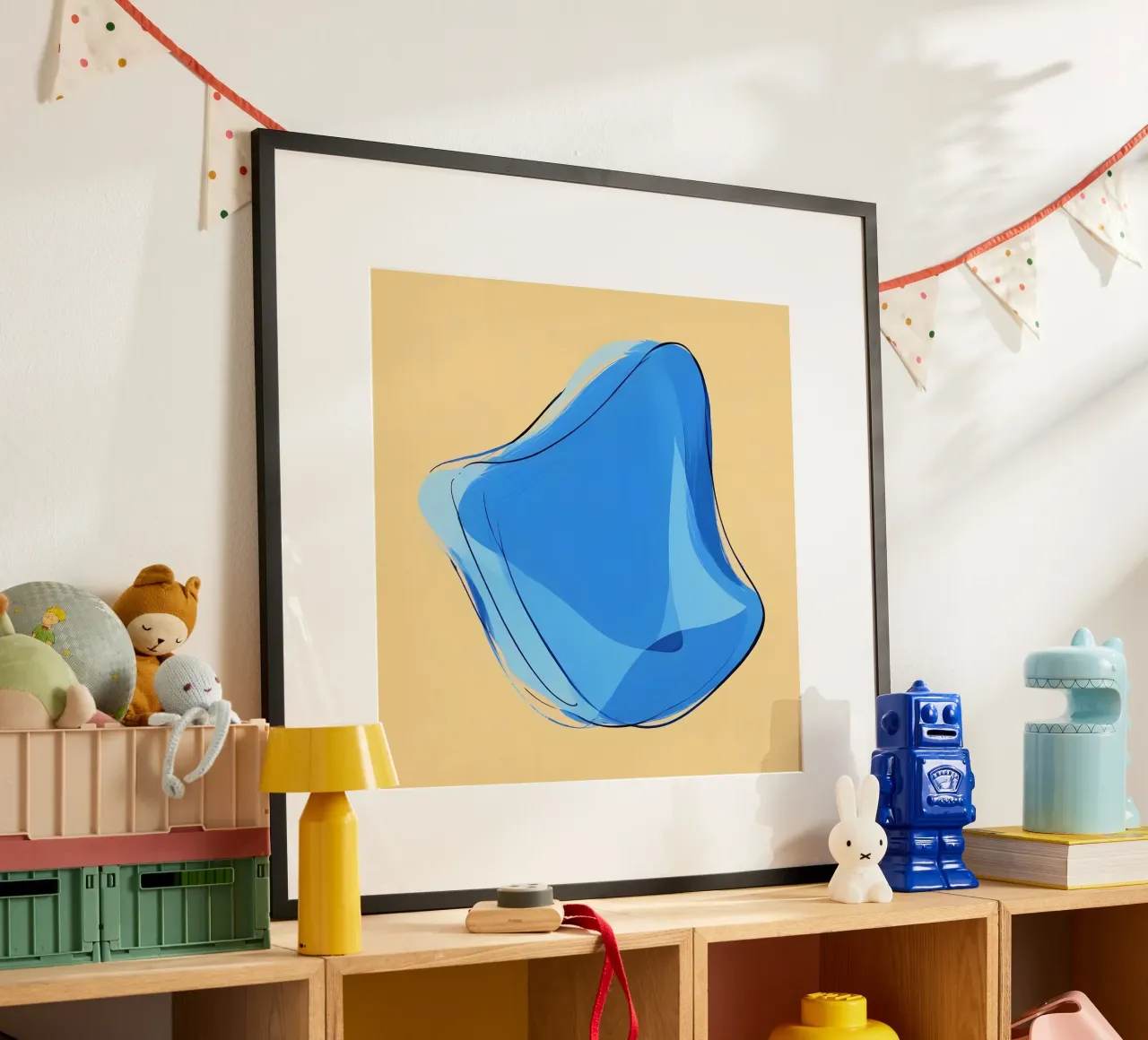 Abstract1210 poster con telaio in alluminio da WALLART-Peter Lorenz