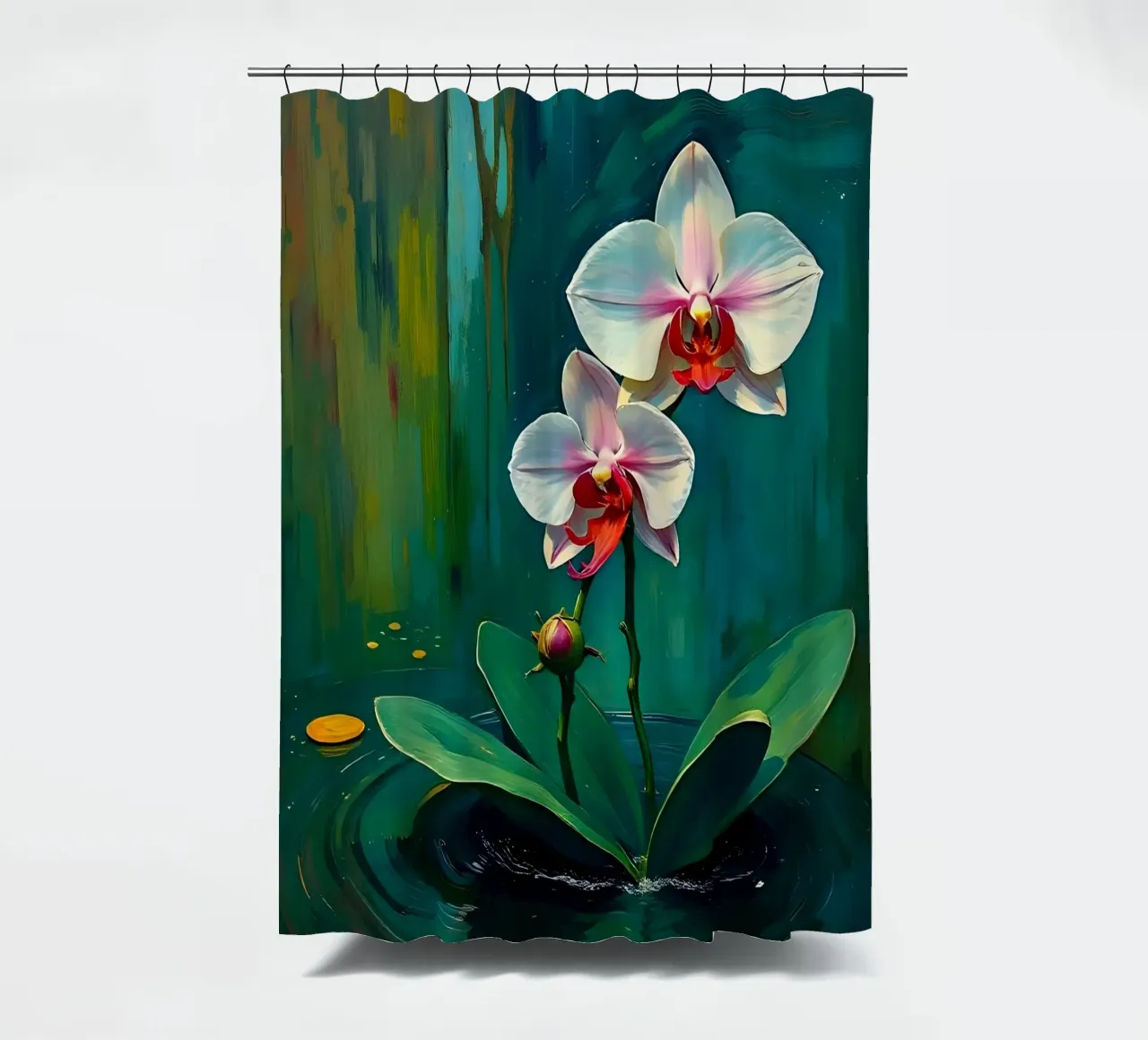 Stile_orchidea_B_5 tenda da doccia da Farb- und Blütenzauber by LK