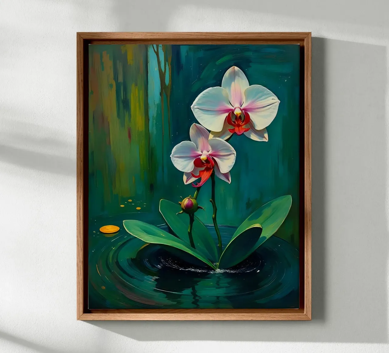 Stile_orchidea_B_5 tela con Cornice a cassetta da Farb- und Blütenzauber by LK