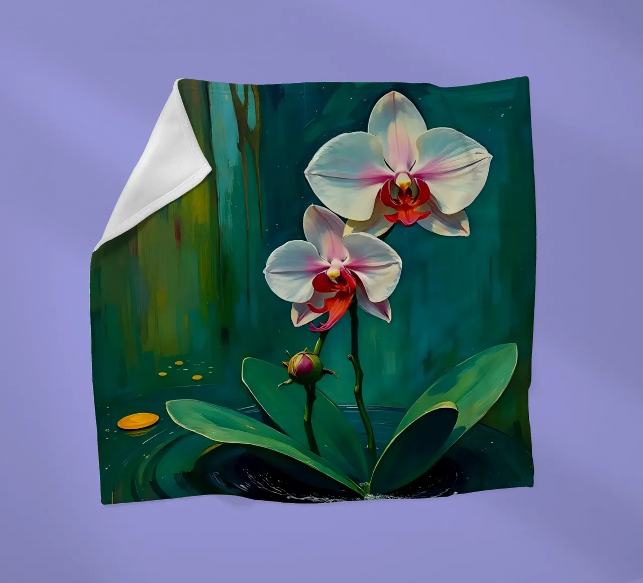 Stile_orchidea_B_5 coperta in pile da Farb- und Blütenzauber by LK