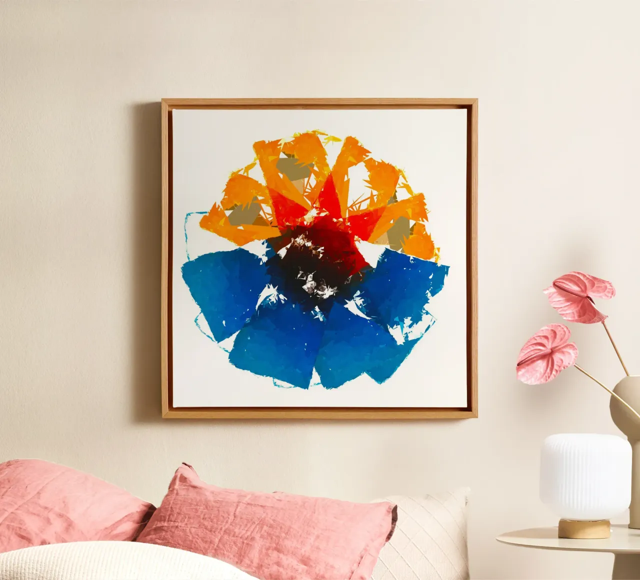 Abstract1110 lienzo con Marco flotante de WALLART-Peter Lorenz