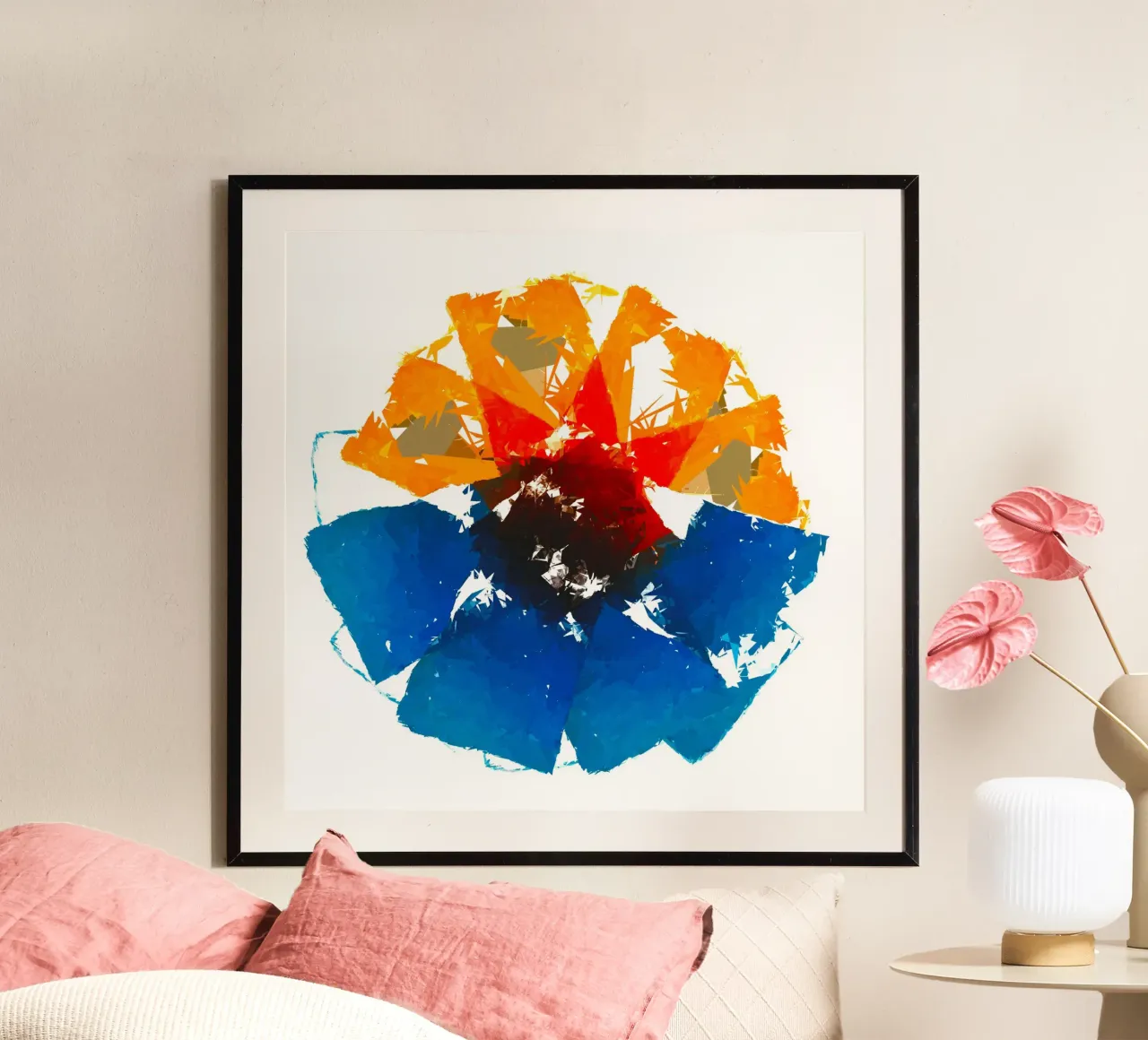 Abstract1110 poster con telaio in plastica da WALLART-Peter Lorenz