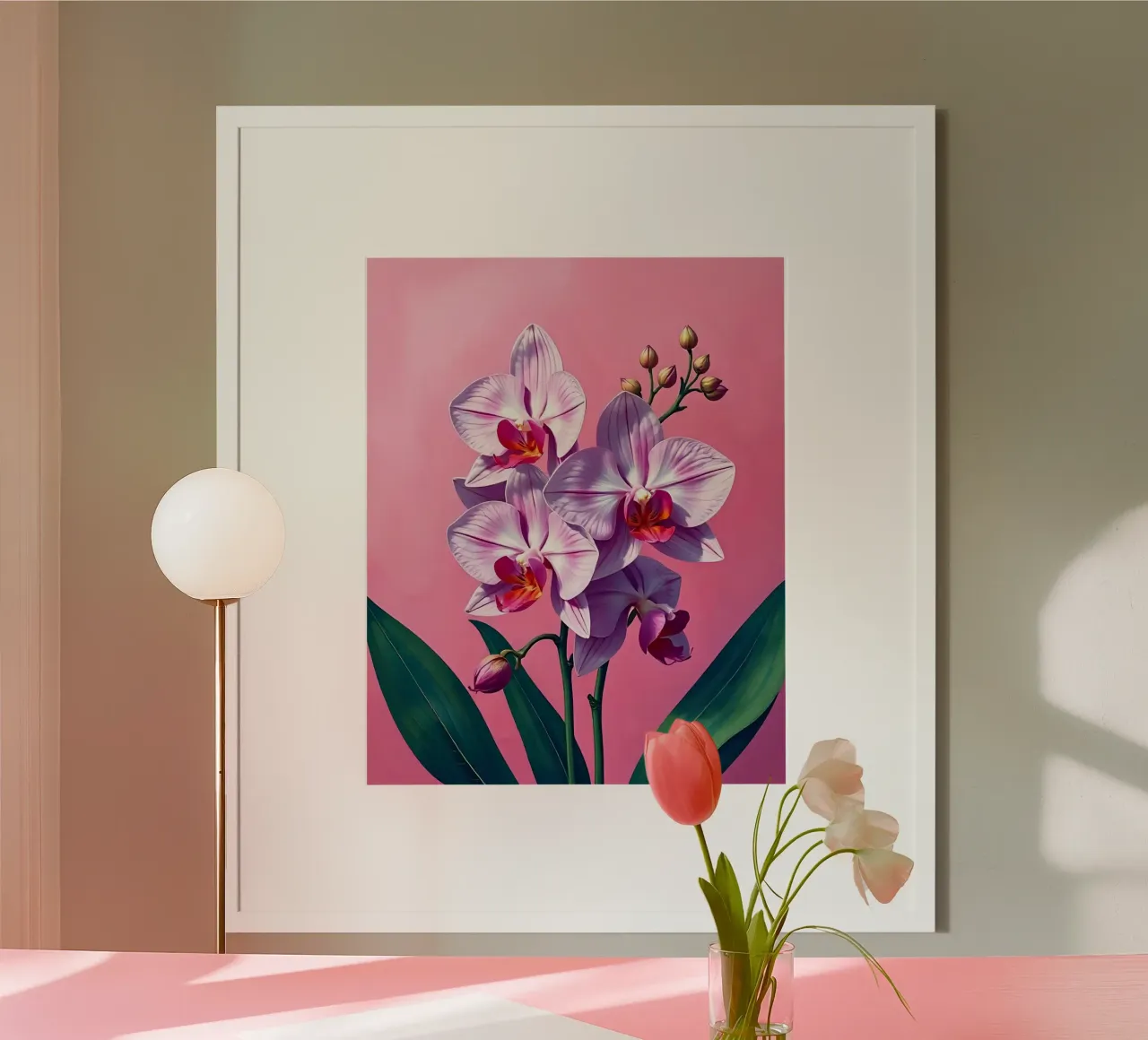 Stile_orchidea_C_1 poster con telaio in alluminio da Farb- und Blütenzauber by LK