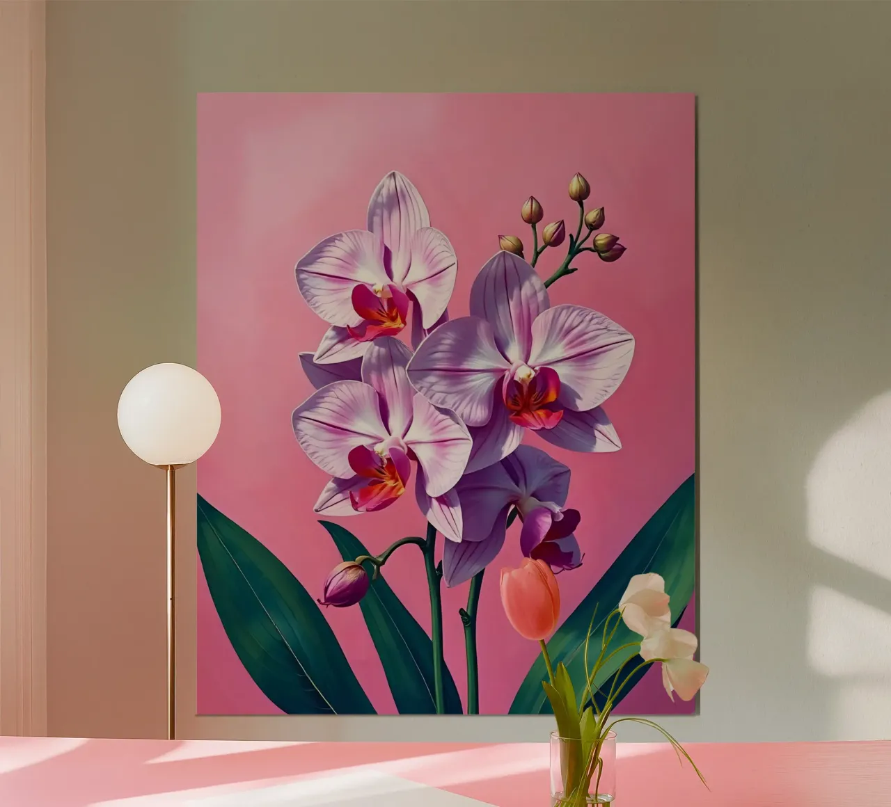 Stile_orchidea_C_1 poster con telaio in alluminio da Farb- und Blütenzauber by LK