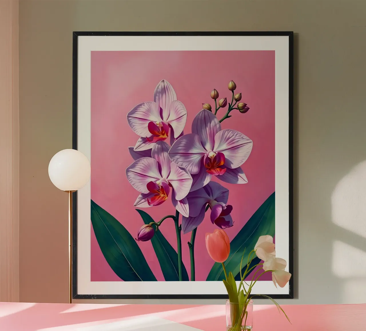 Stile_orchidea_C_1 poster con telaio in alluminio da Farb- und Blütenzauber by LK