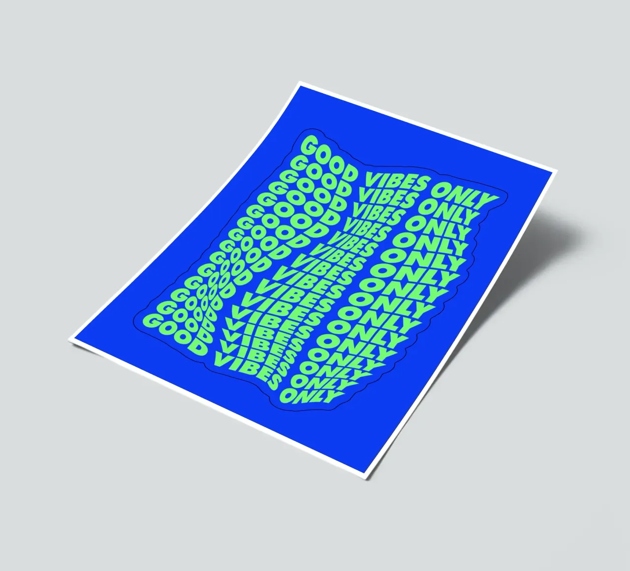 Good Vibes Only Modern Decorative Uplifting Typography Print pack de pegatina de THE MOTIVATED TYPE