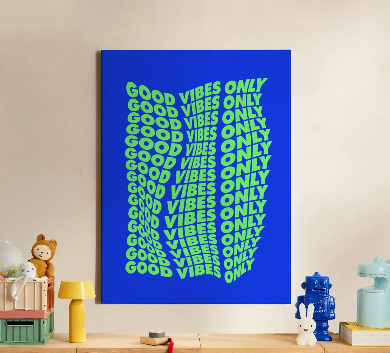 Good Vibes Only Modern Decorative Uplifting Typography Print canvas by THE MOTIVATED TYPE