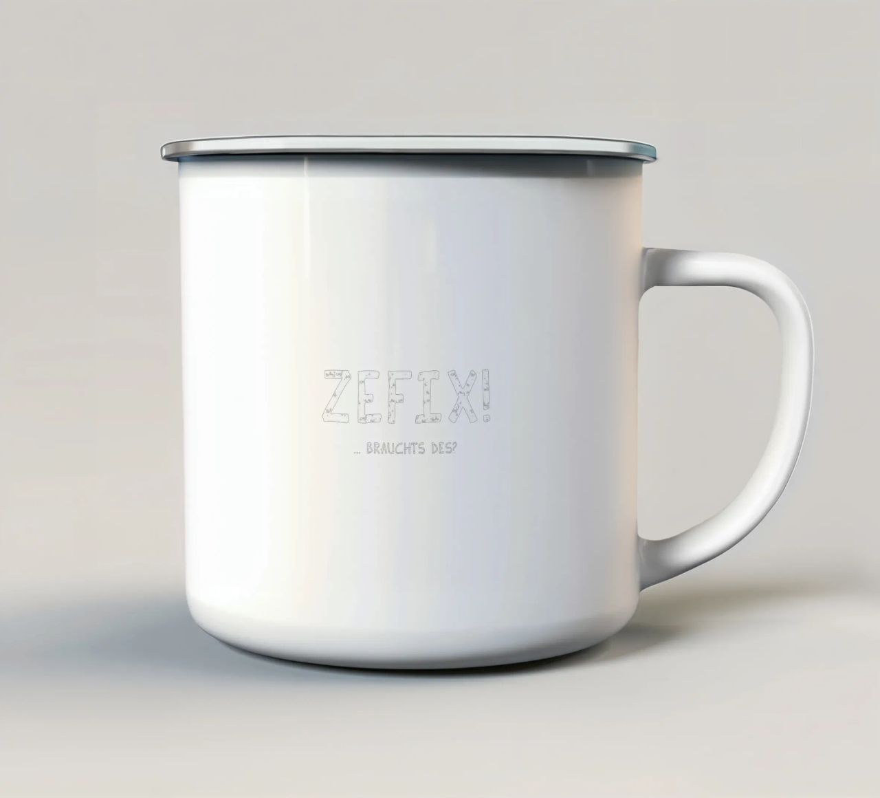 Zefix! tazza in smalto da Made in Bavaria