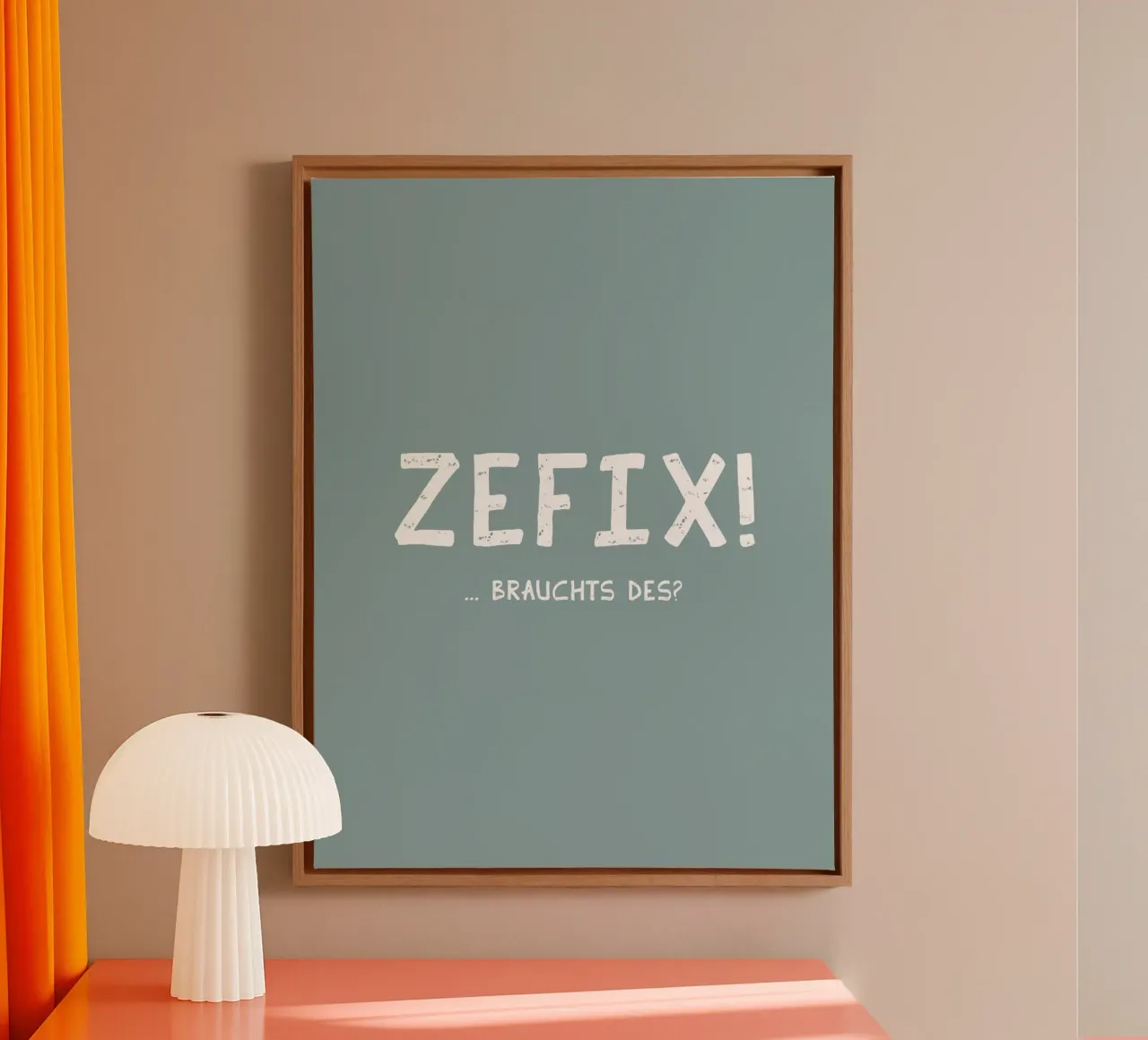 Zefix! tela con Cornice a cassetta da Made in Bavaria