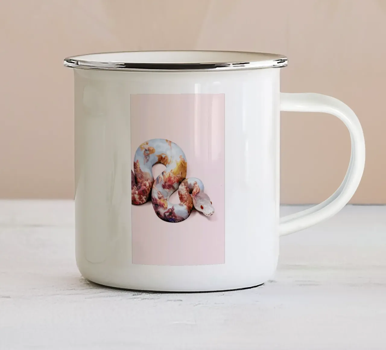 Snake Paint tazza in smalto da Paul Fuentes Design