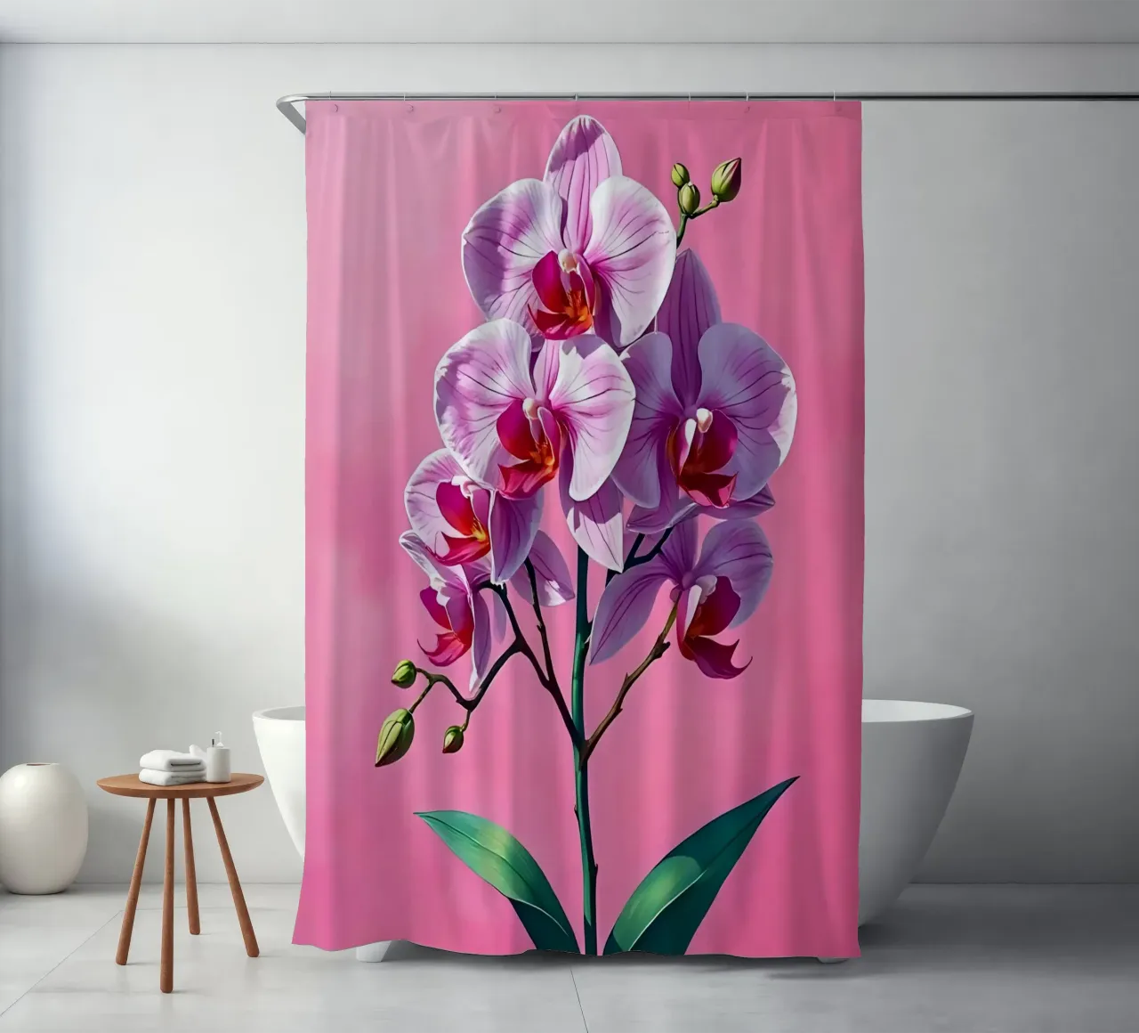 Stile_orchidea_C_2 tenda da doccia da Farb- und Blütenzauber by LK