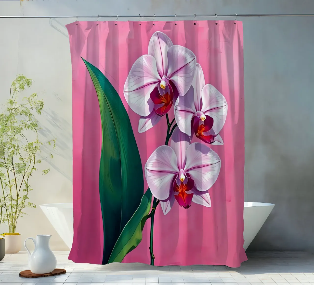 Stile_orchidea_C_3 tenda da doccia da Farb- und Blütenzauber by LK