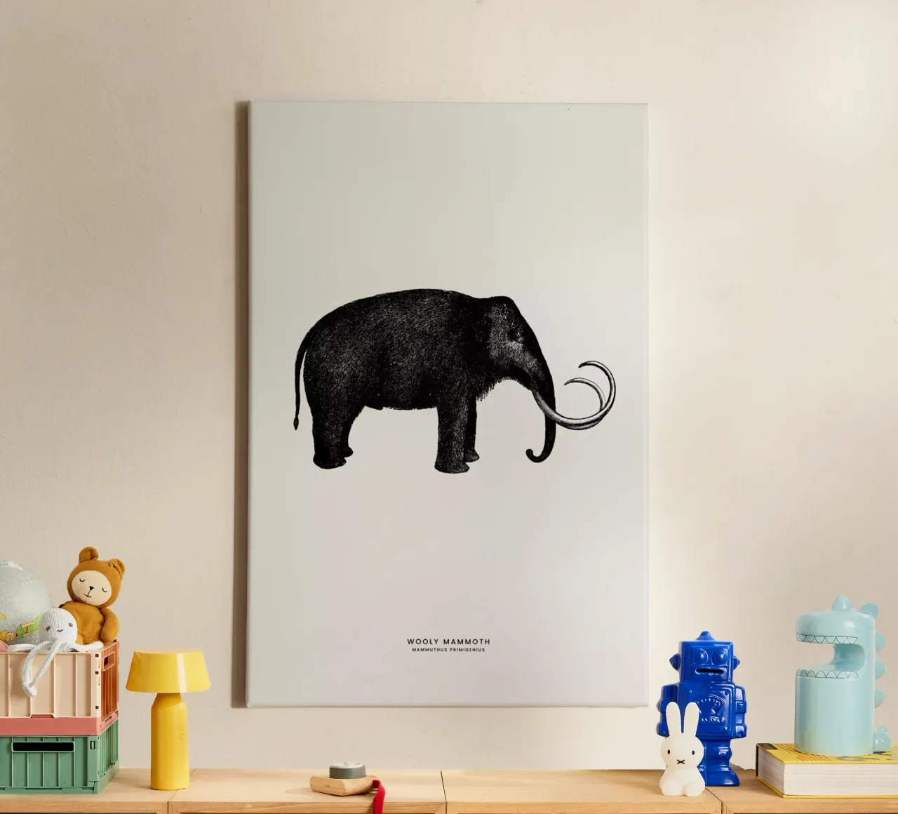 Mammoth tela con Cornice a cassetta da Flora & Fauna
