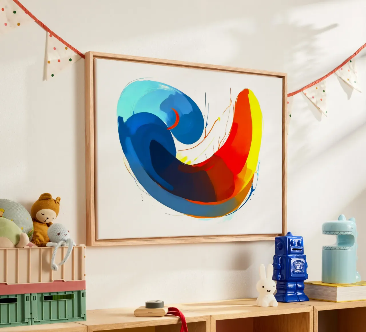 Abstract1108 tela con Cornice a cassetta da WALLART-Peter Lorenz