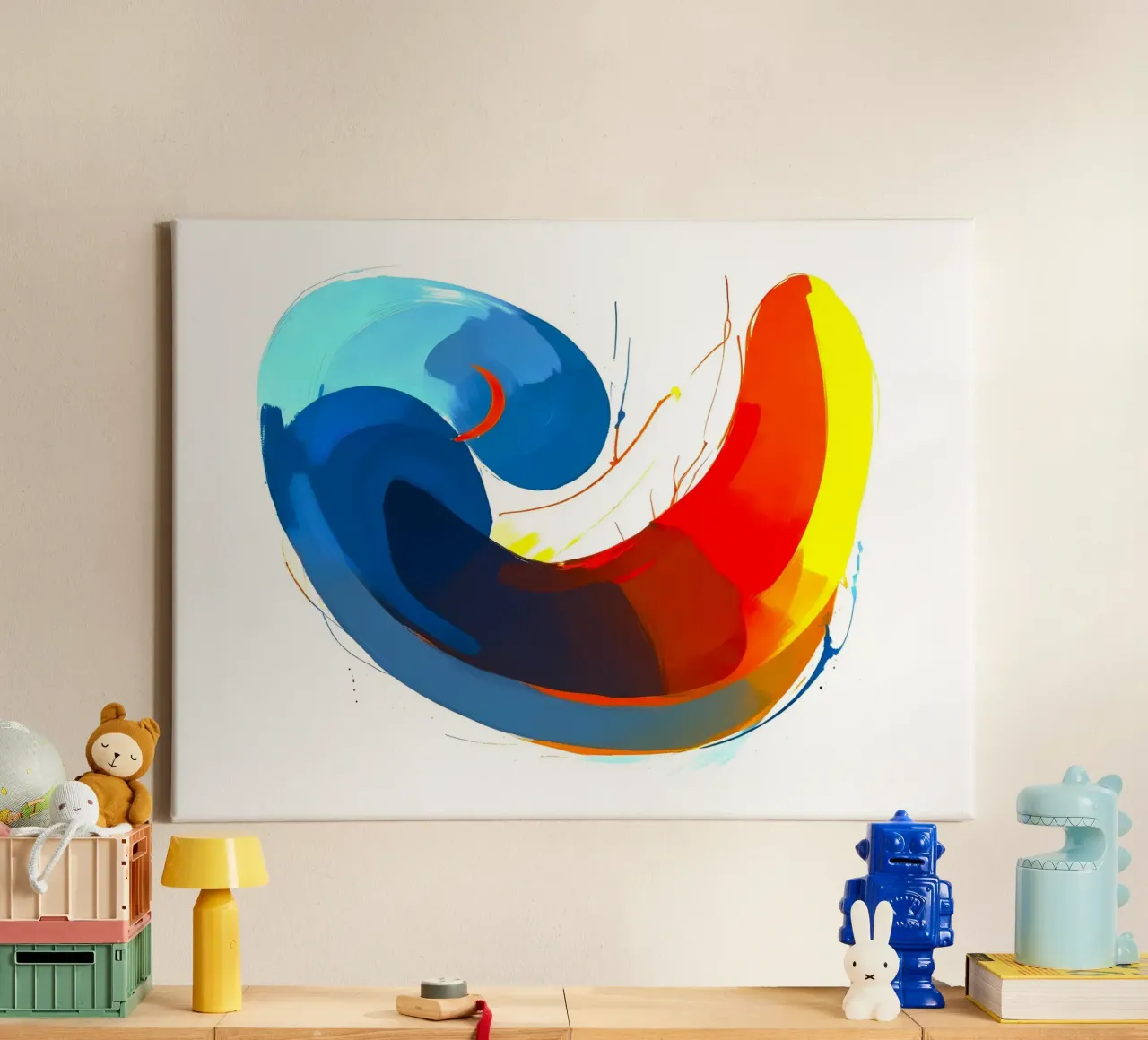 Abstract1108 tela con Cornice a cassetta da WALLART-Peter Lorenz
