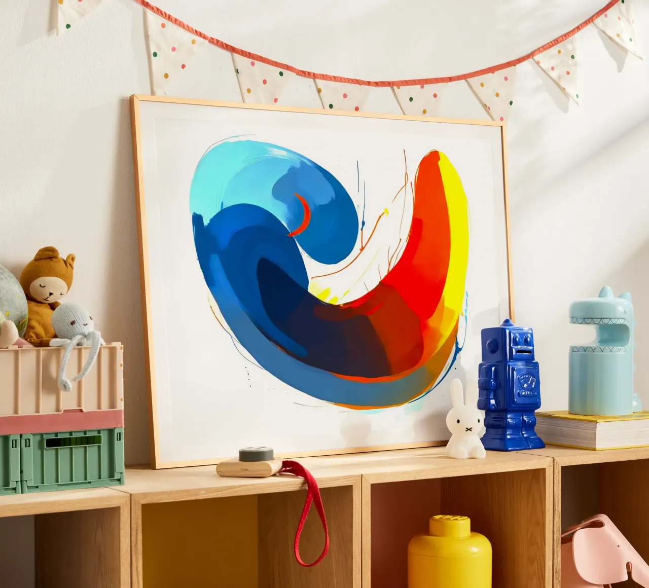 Abstract1108 poster con telaio in alluminio da WALLART-Peter Lorenz