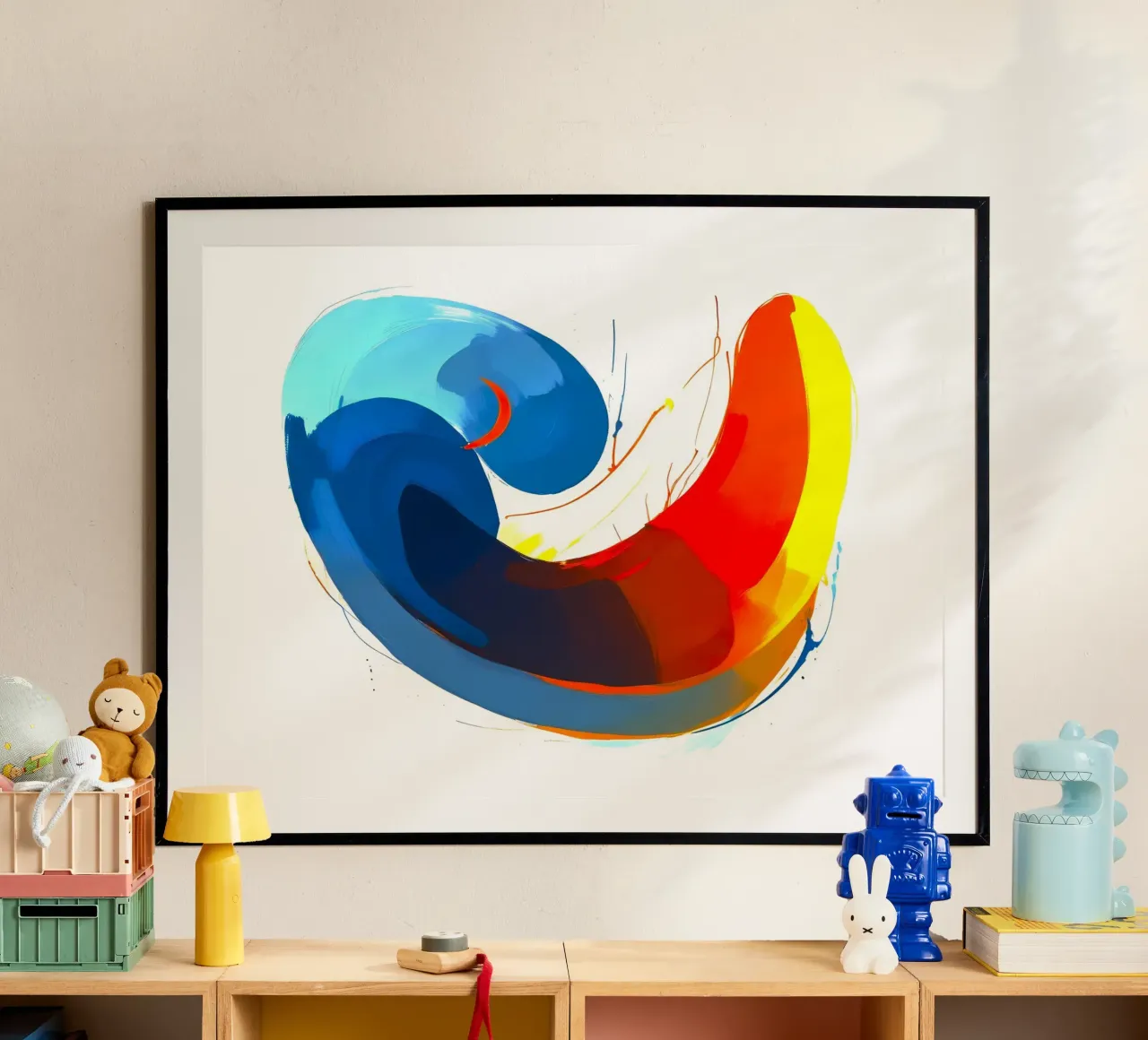Abstract1108 poster con telaio in alluminio da WALLART-Peter Lorenz