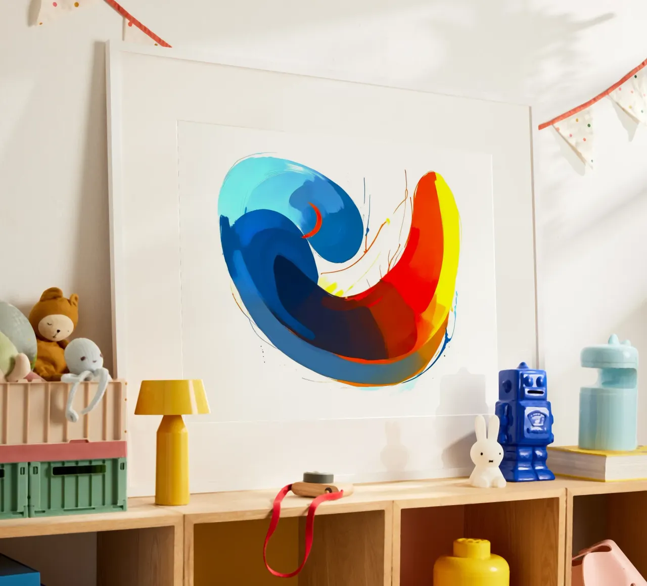 Abstract1108 poster con telaio in alluminio da WALLART-Peter Lorenz