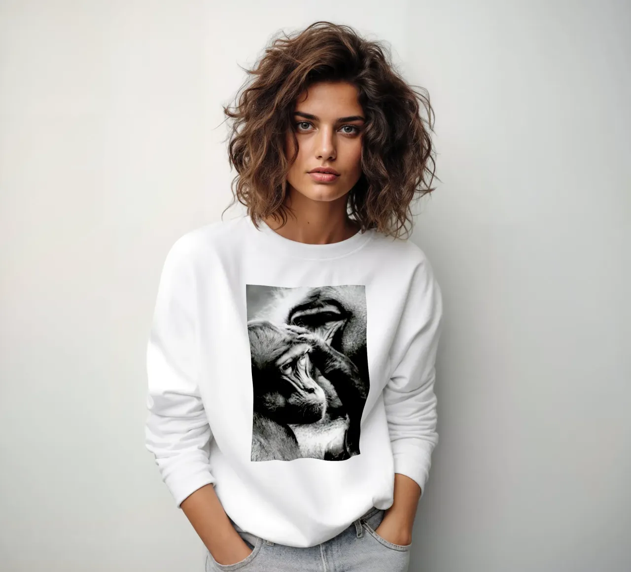 Monkey Grooming felpa da Babett Schultze