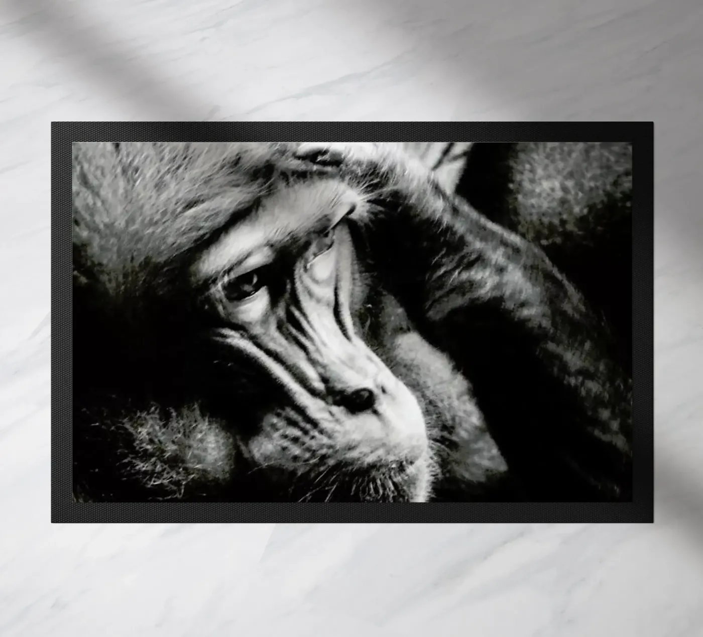 Monkey Grooming deurmat van Babett Schultze