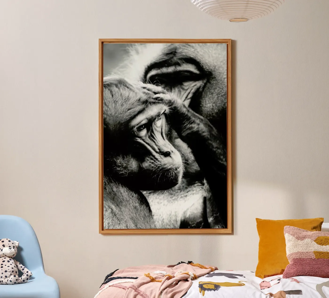 Monkey Grooming alluminio dibond da Babett Schultze