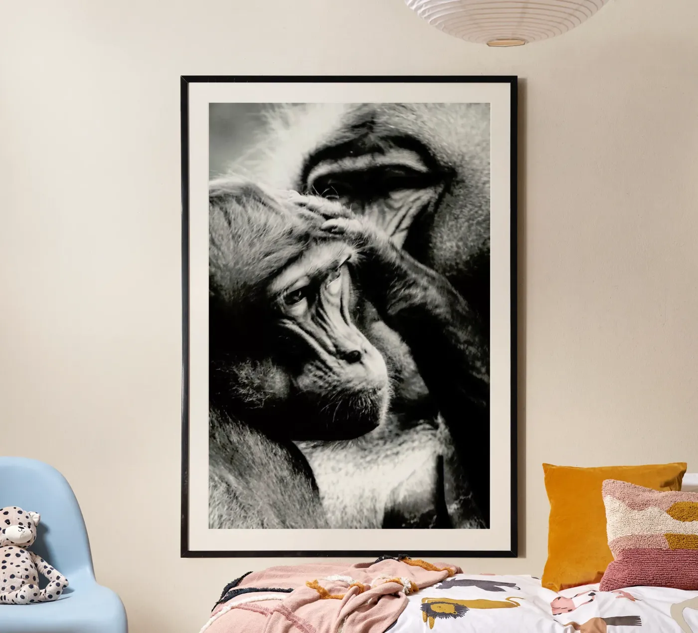 Monkey Grooming Poster von Babett Schultze